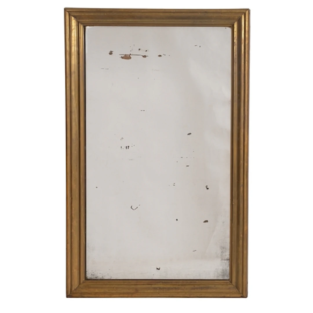 Two similar metal framed rectangular wall mirrors, late 19th...