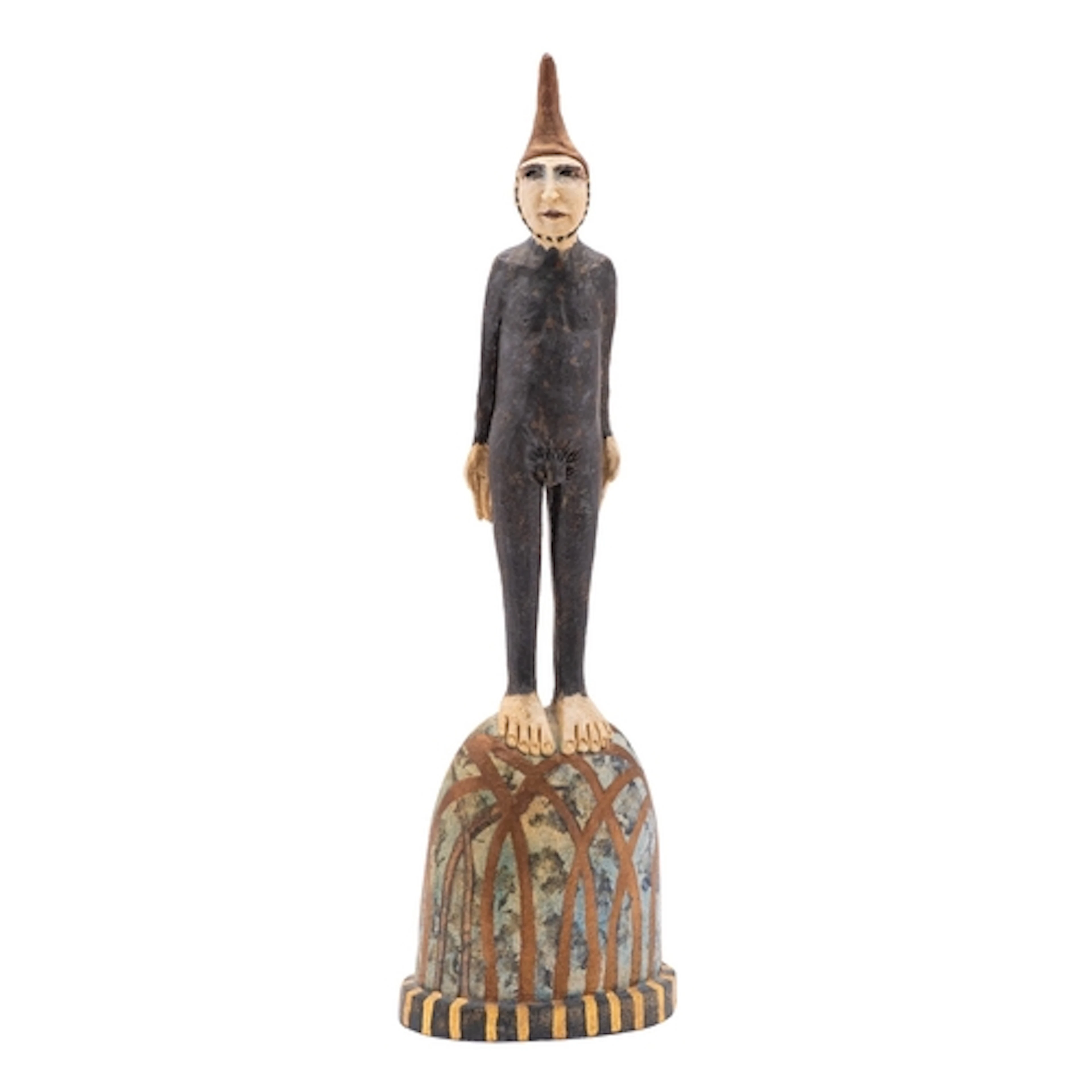 *Amanda Popham [b 1954] 'The Birdman' a stoneware sculpture ...
