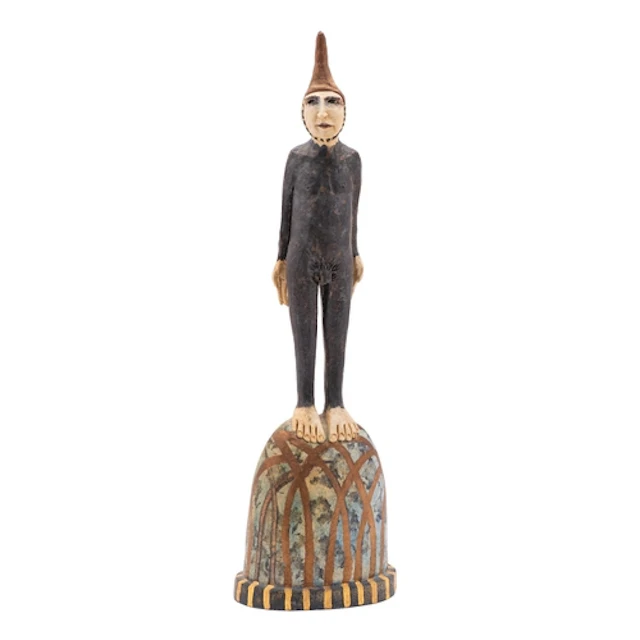 *Amanda Popham [b 1954] 'The Birdman' a stoneware sculpture ...
