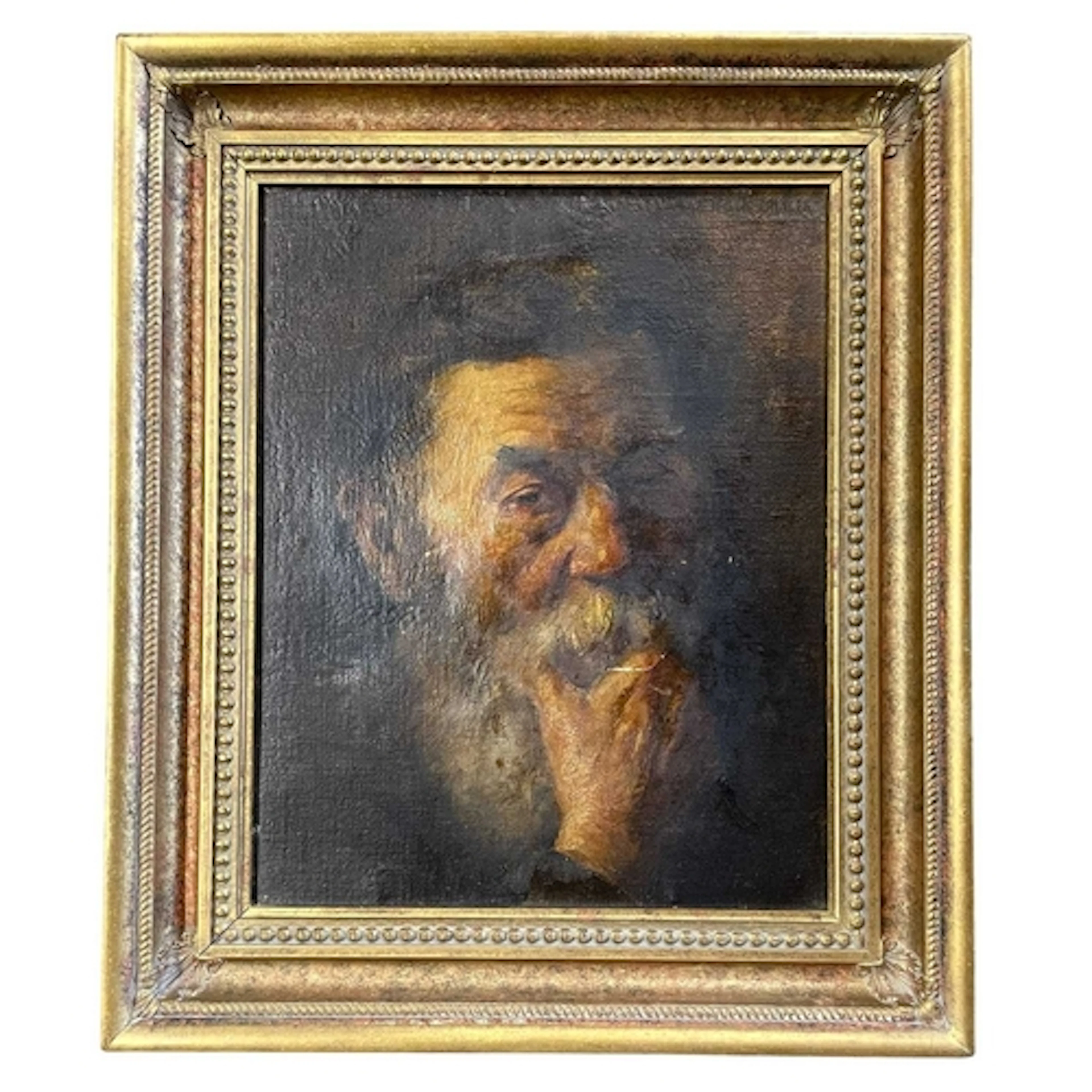 Continental 19th Century School - an oil on canvas portrait ...