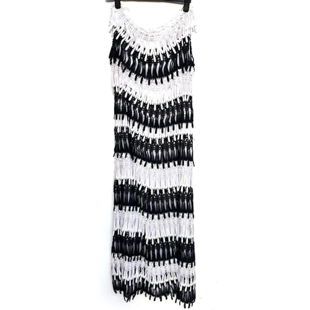 A Preminger dress, black and white