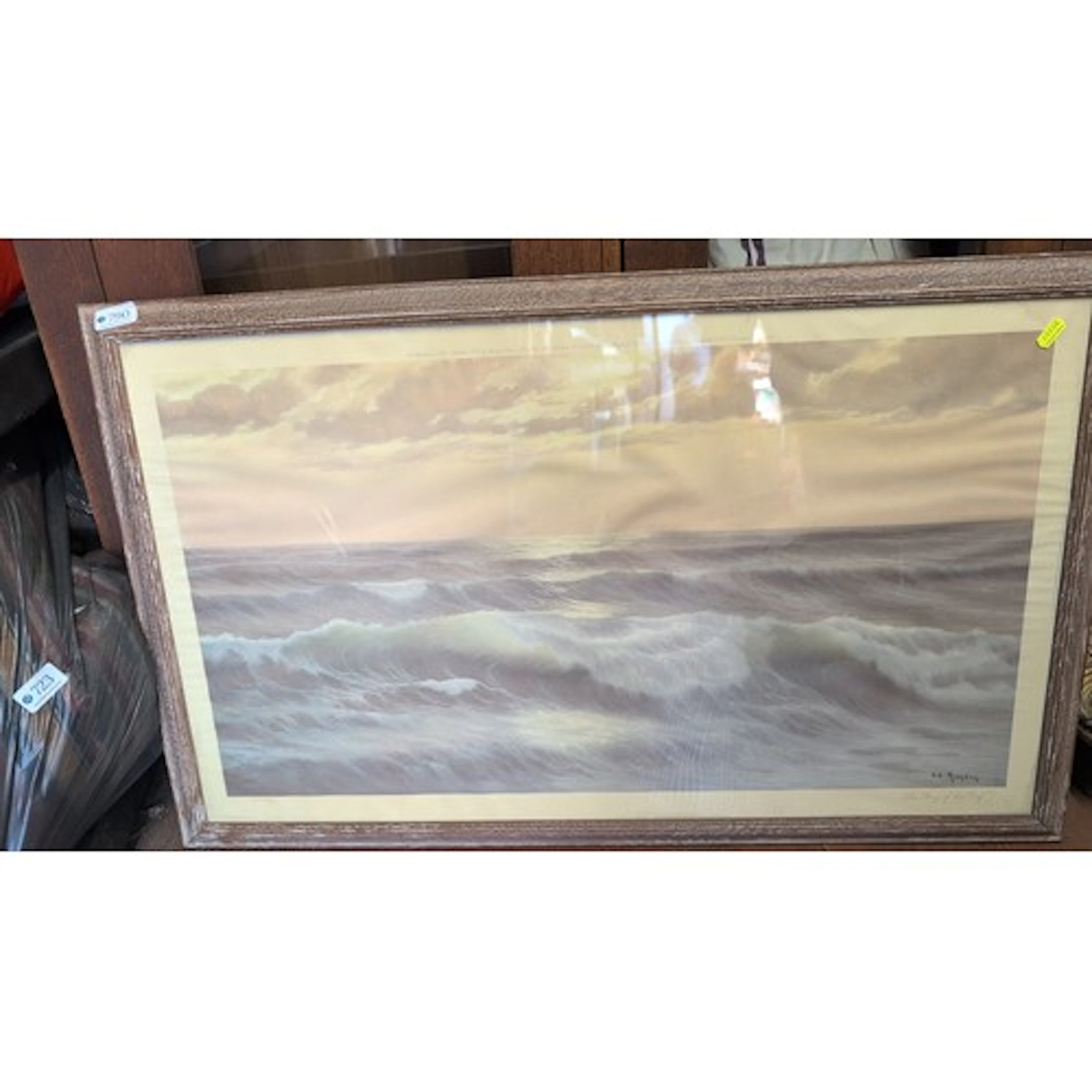 After Ed. Mandon, colour print on paper—marine study of brea...