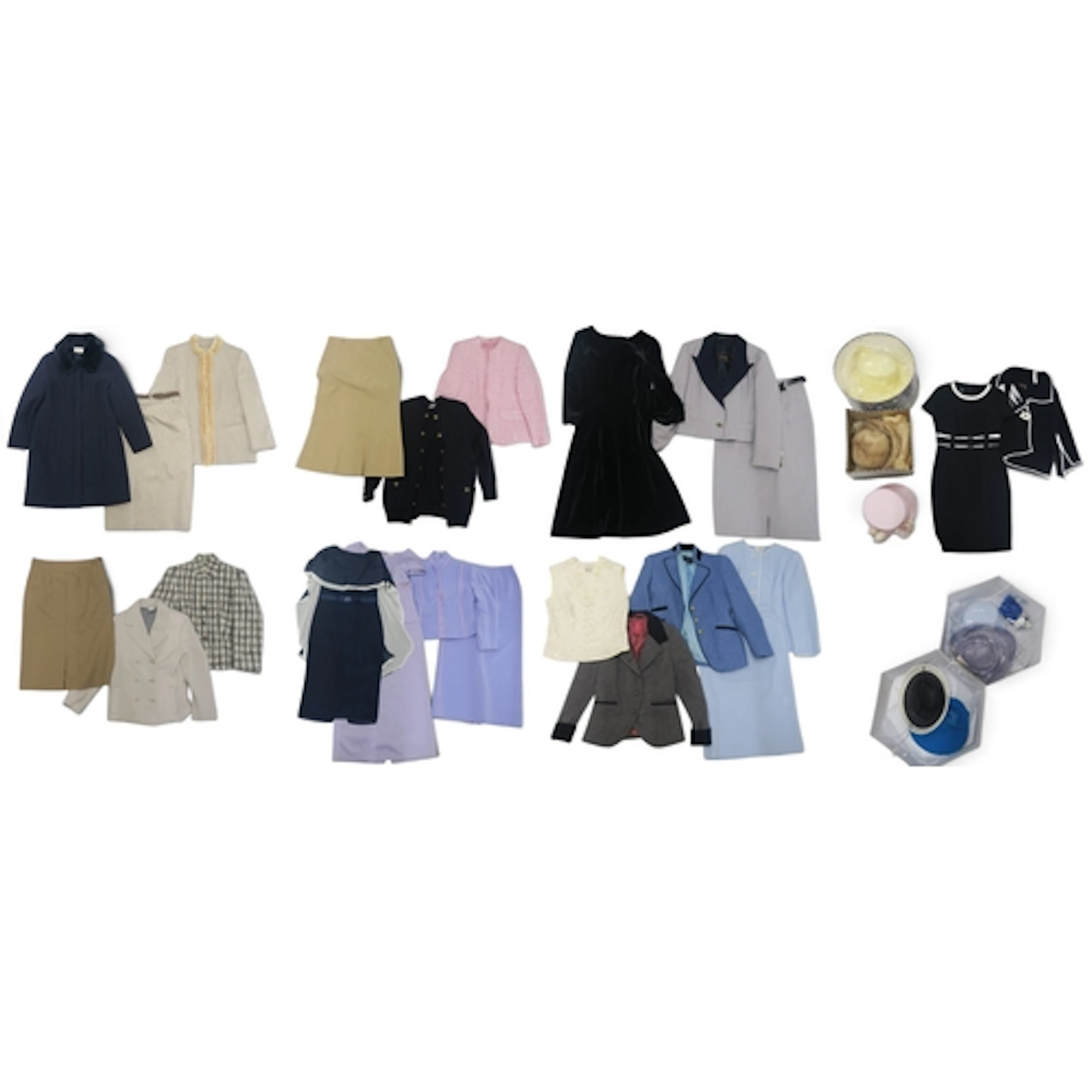 A collection of ladies clothing including jackets, cardigans...
