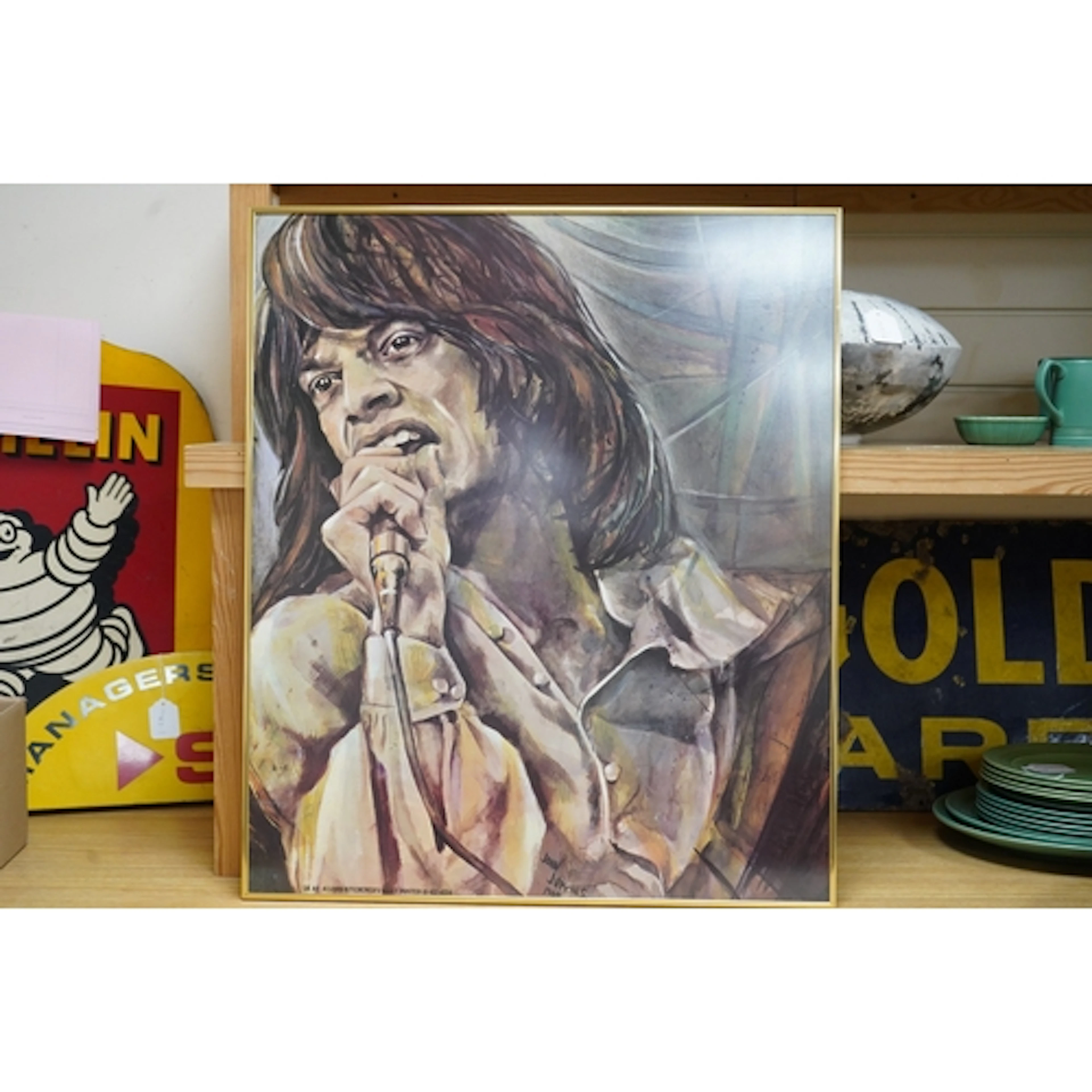 Rolling Stones interest; a 1960s framed poster after John Ju...