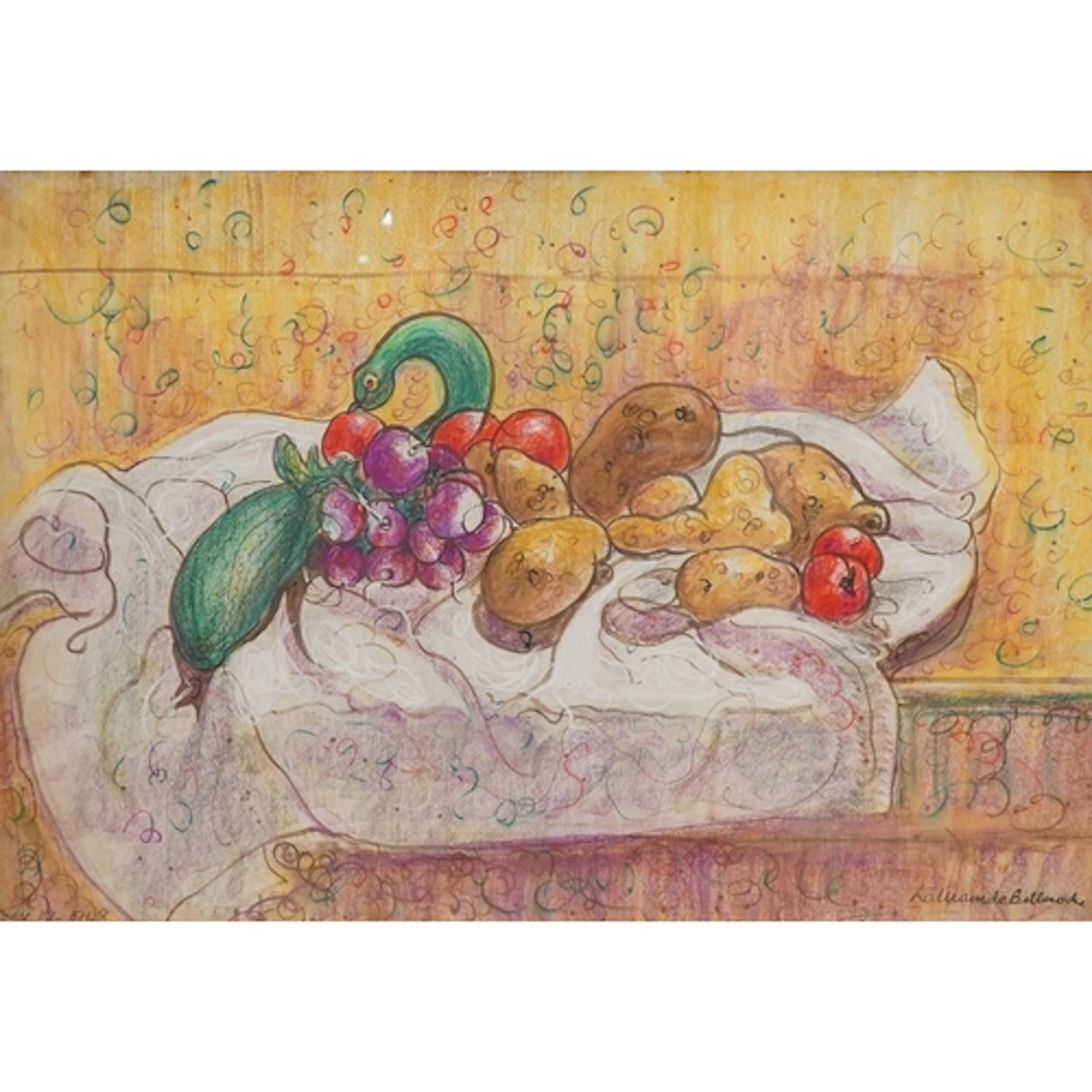 William de Belleroche (1912-1969), still life of vegetables,...