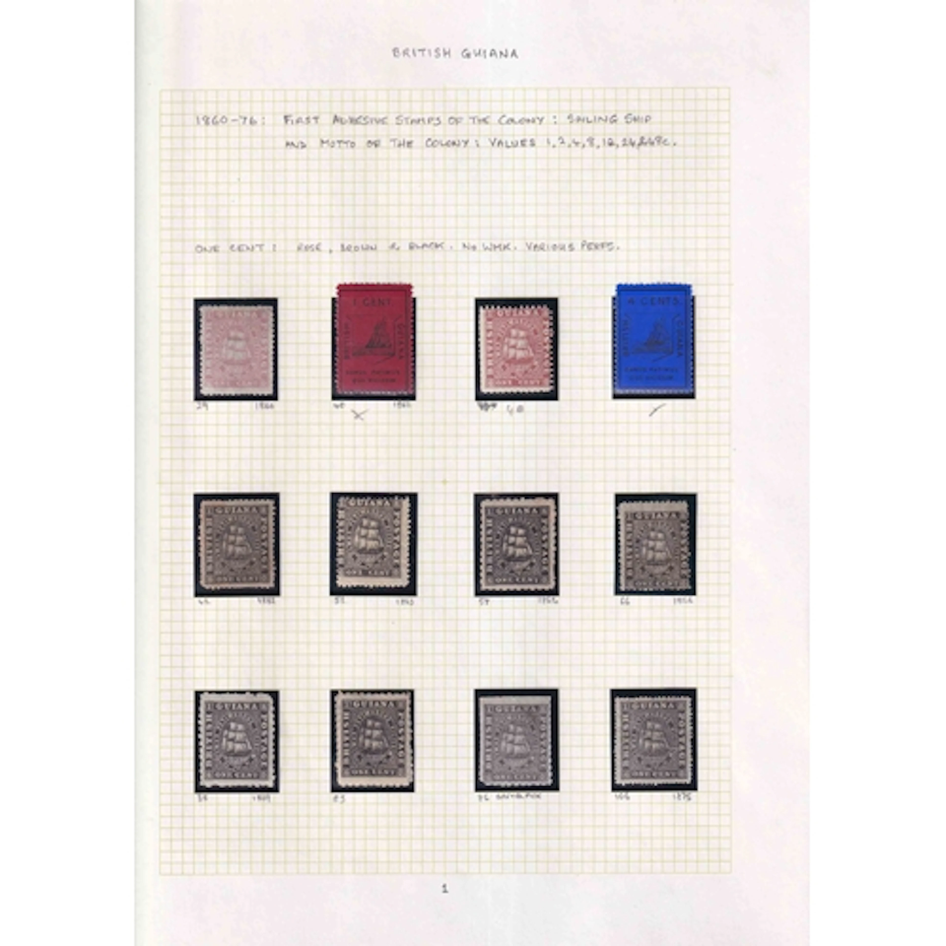 1860/1967 mint collection on pages with earlier QV incl 1860...