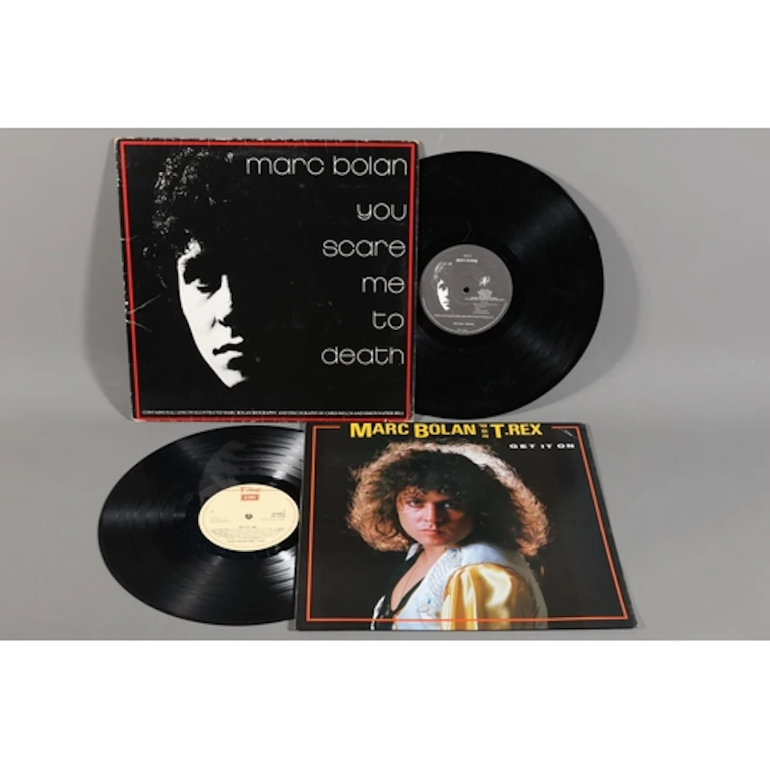 Marc Bolan You Scare Me To Death gatefold sleeve and Marc Bo...