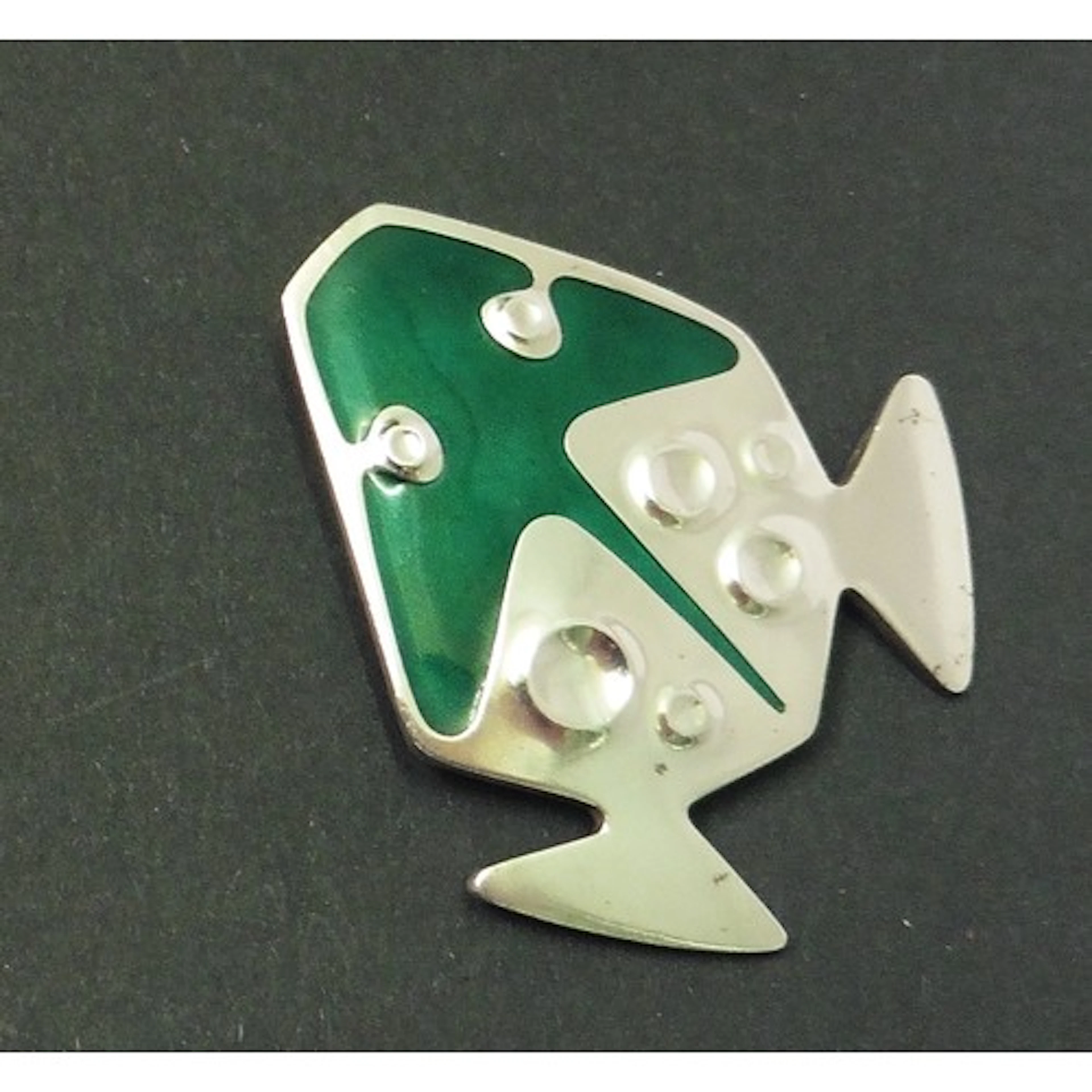 A Henning Koppel for Georg Jensen frog pendant, white metal ...
