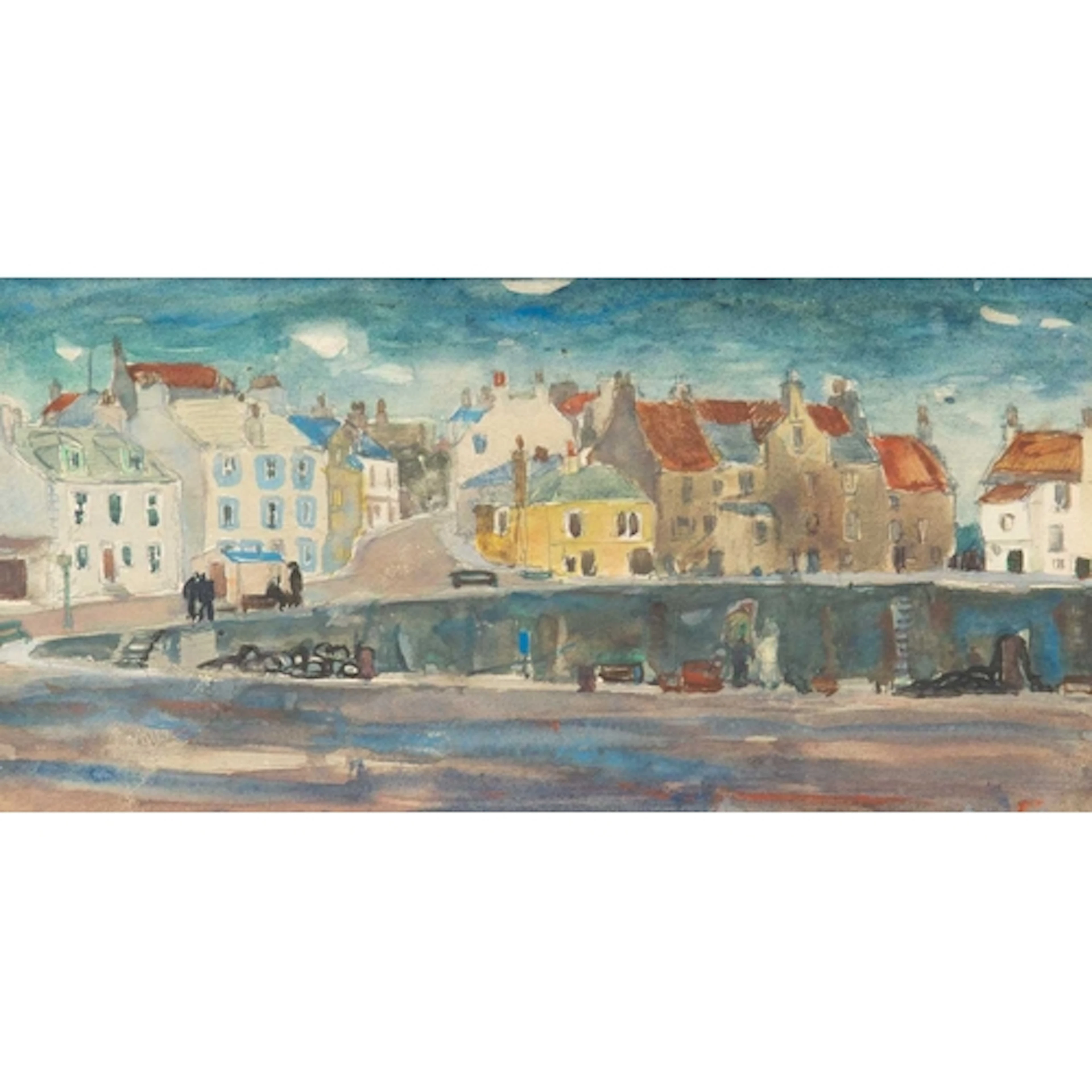 § William George GILLIES (1898-1973) Pittenweem (1949) Water...