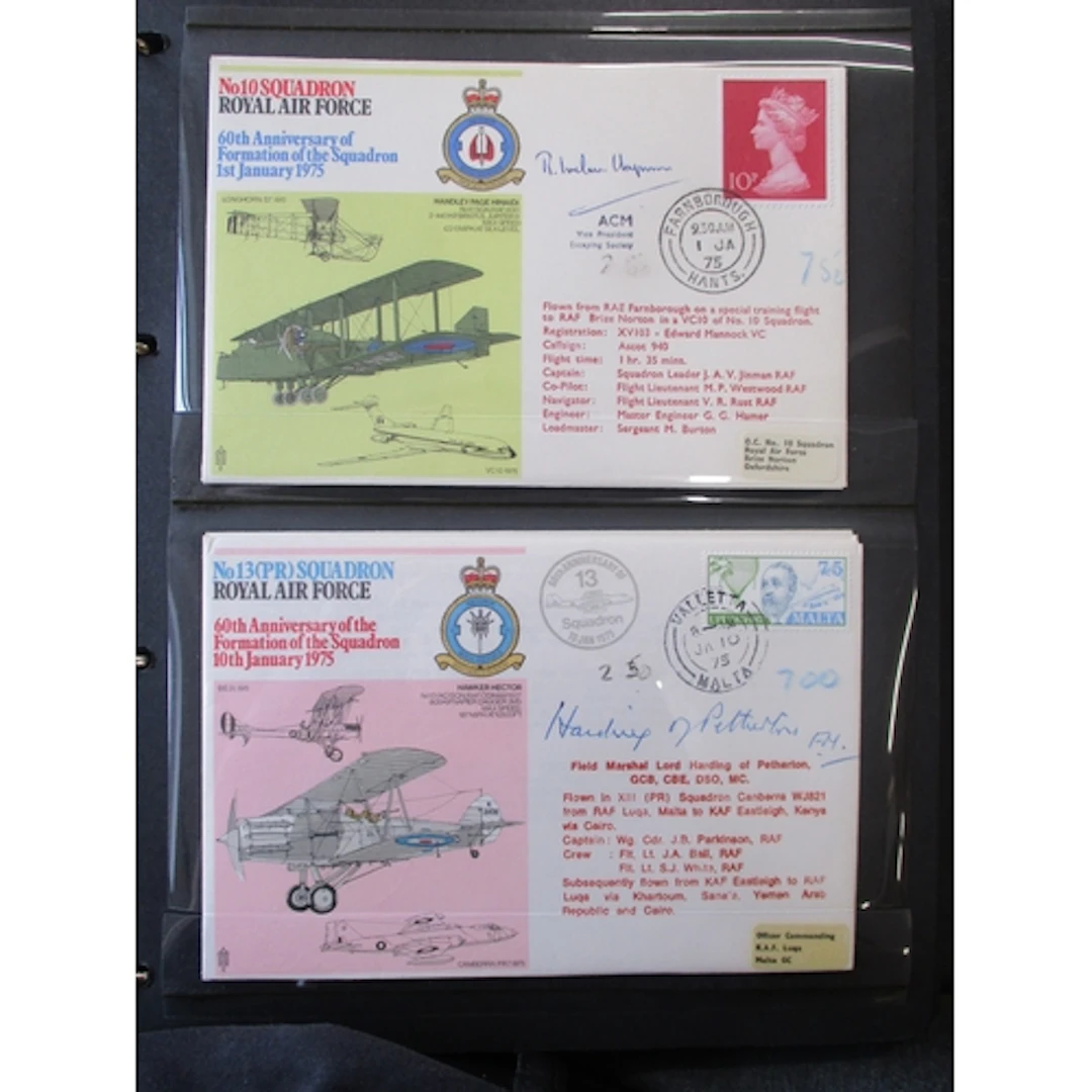 RAF. 1970s to 1980s Flown and Commemorative covers with sign...