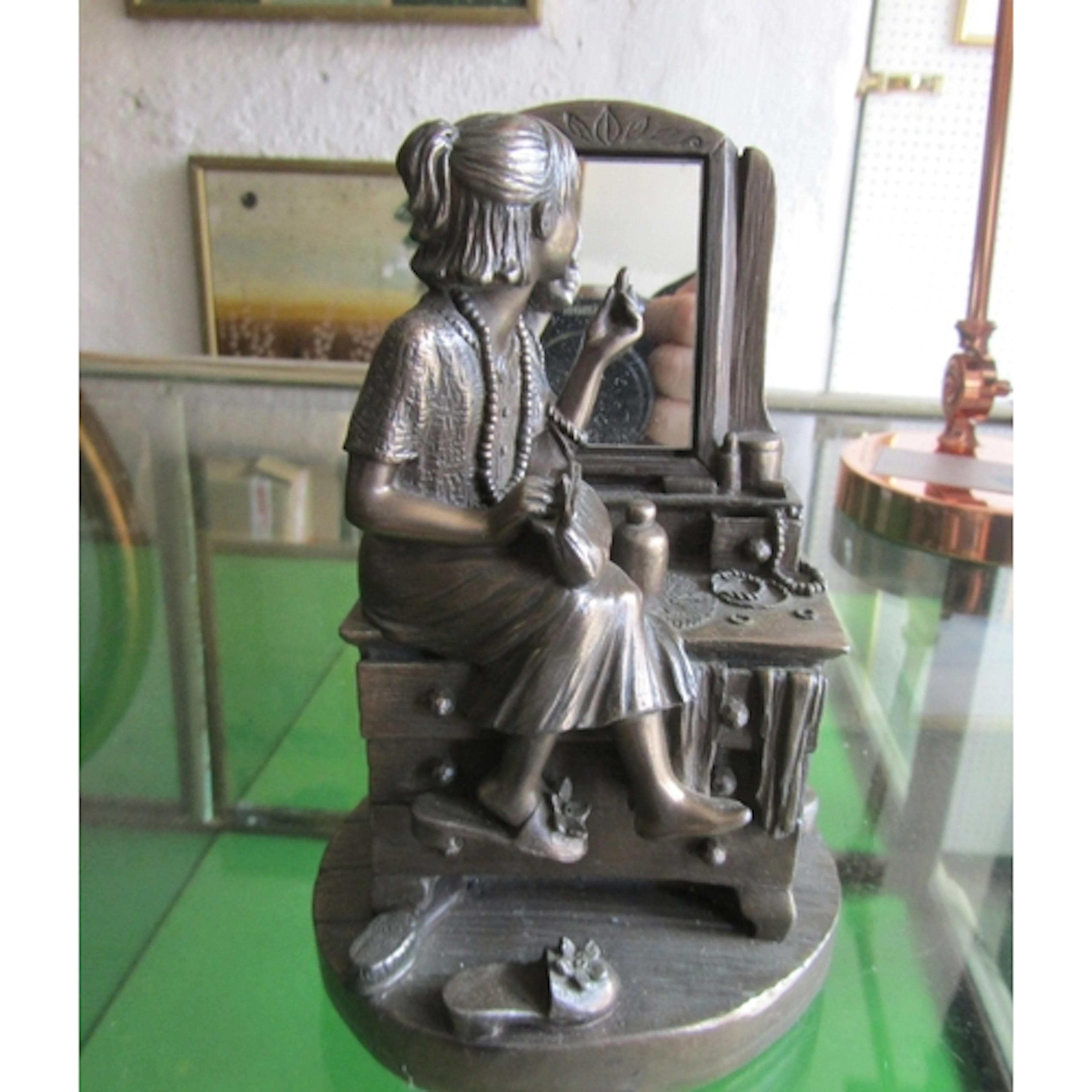 Bronze Figure of Lady by Dressing Table Genesis Approximatel...