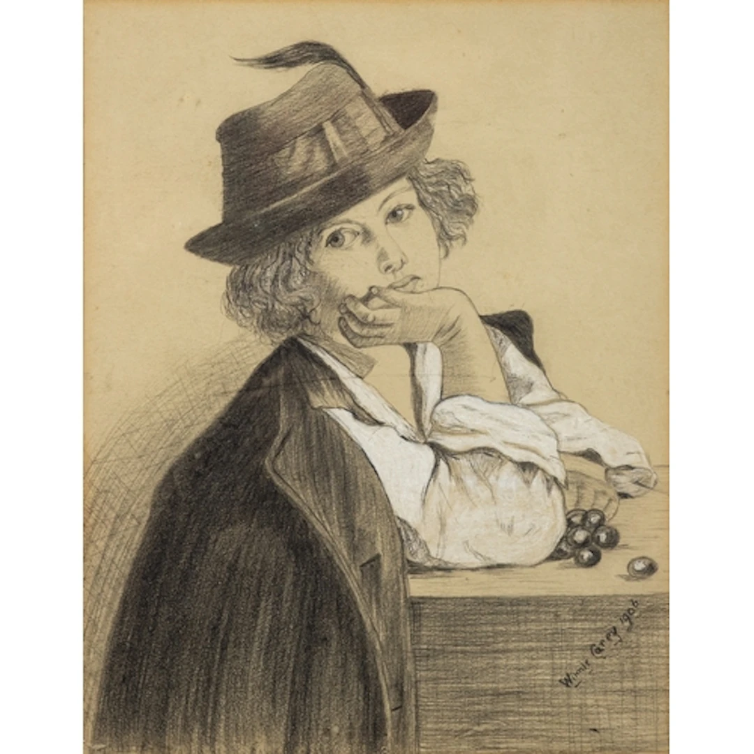 Winnie Carey (Late 19th/ early 20th Century) - Study of a yo...