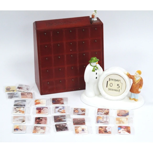 Coalport 'The Snowman' Advent Calendar, including a wooden f...