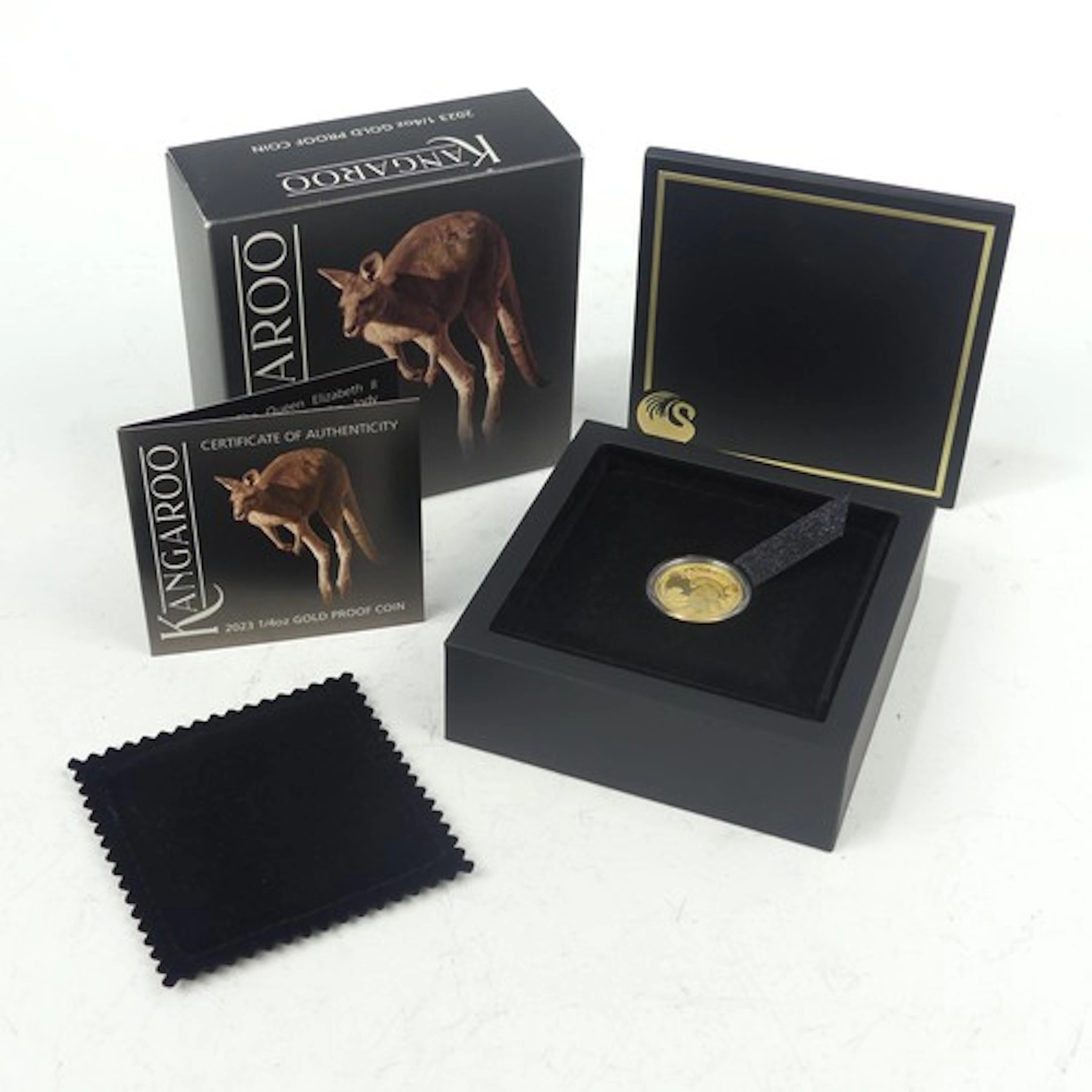 An Australian 'Kangaroo' 1/4oz gold proof Coin, Perth Mint, ...