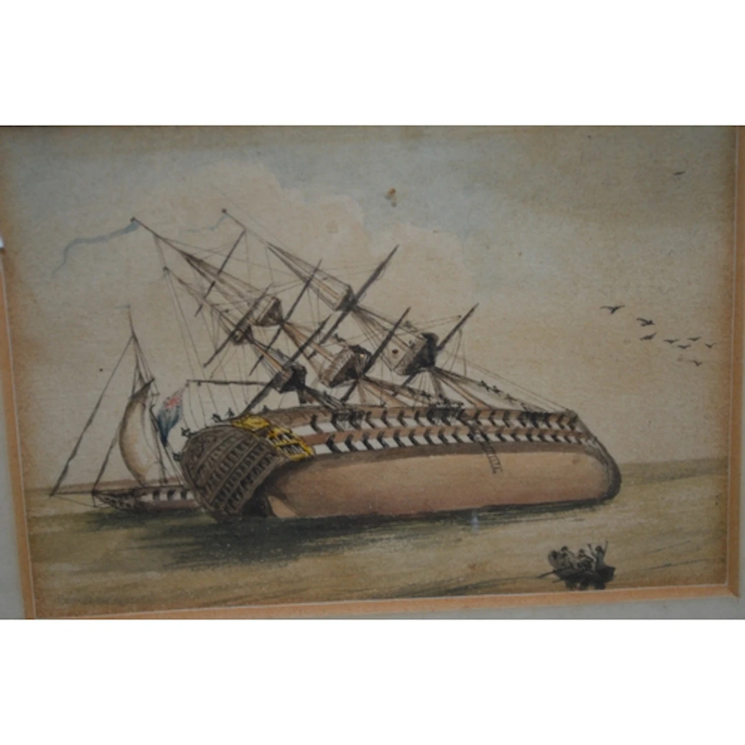 19th Century English School, a miniature watercolour depicti...