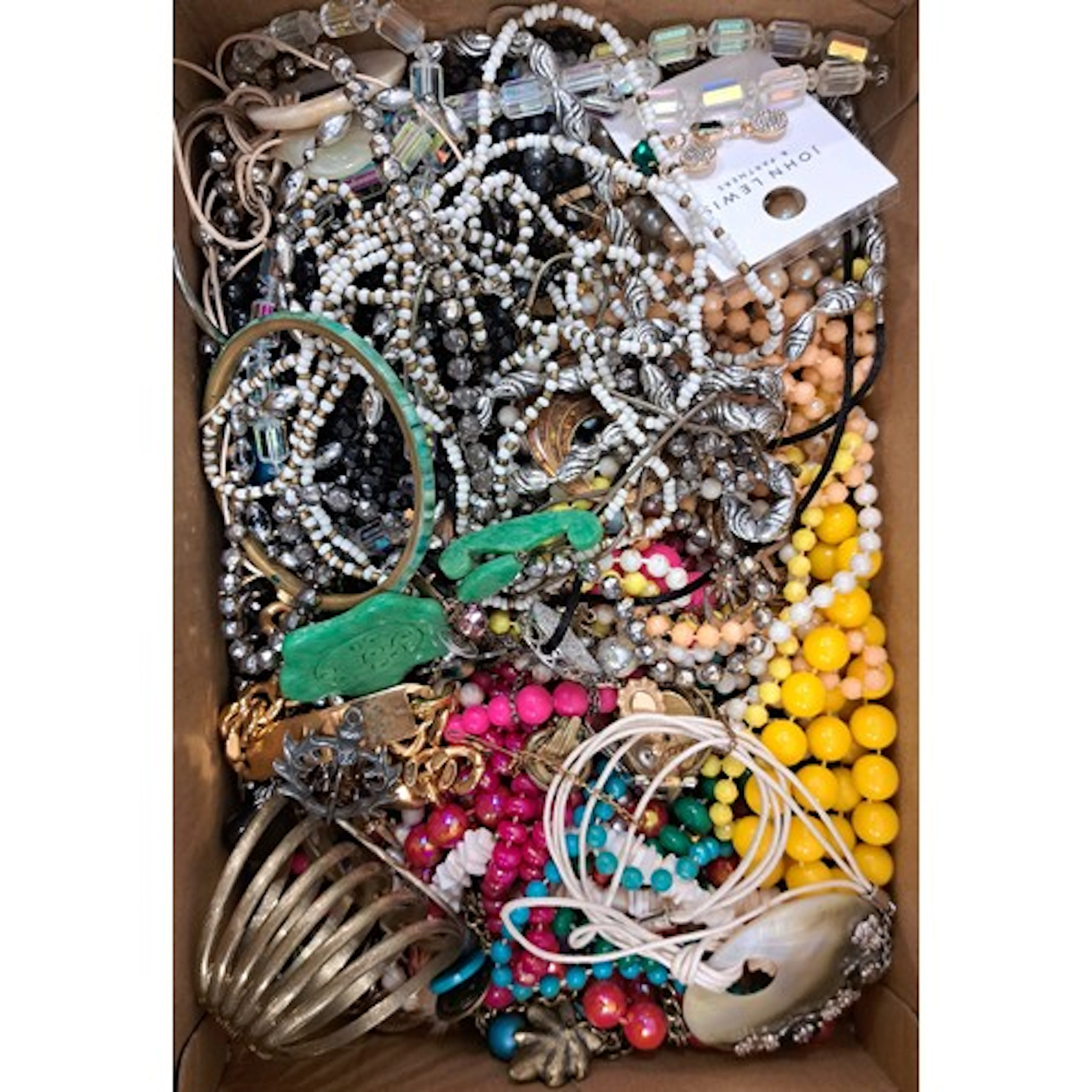 LARGE SELECTION OF COSTUME JEWELLERY including various bead ...