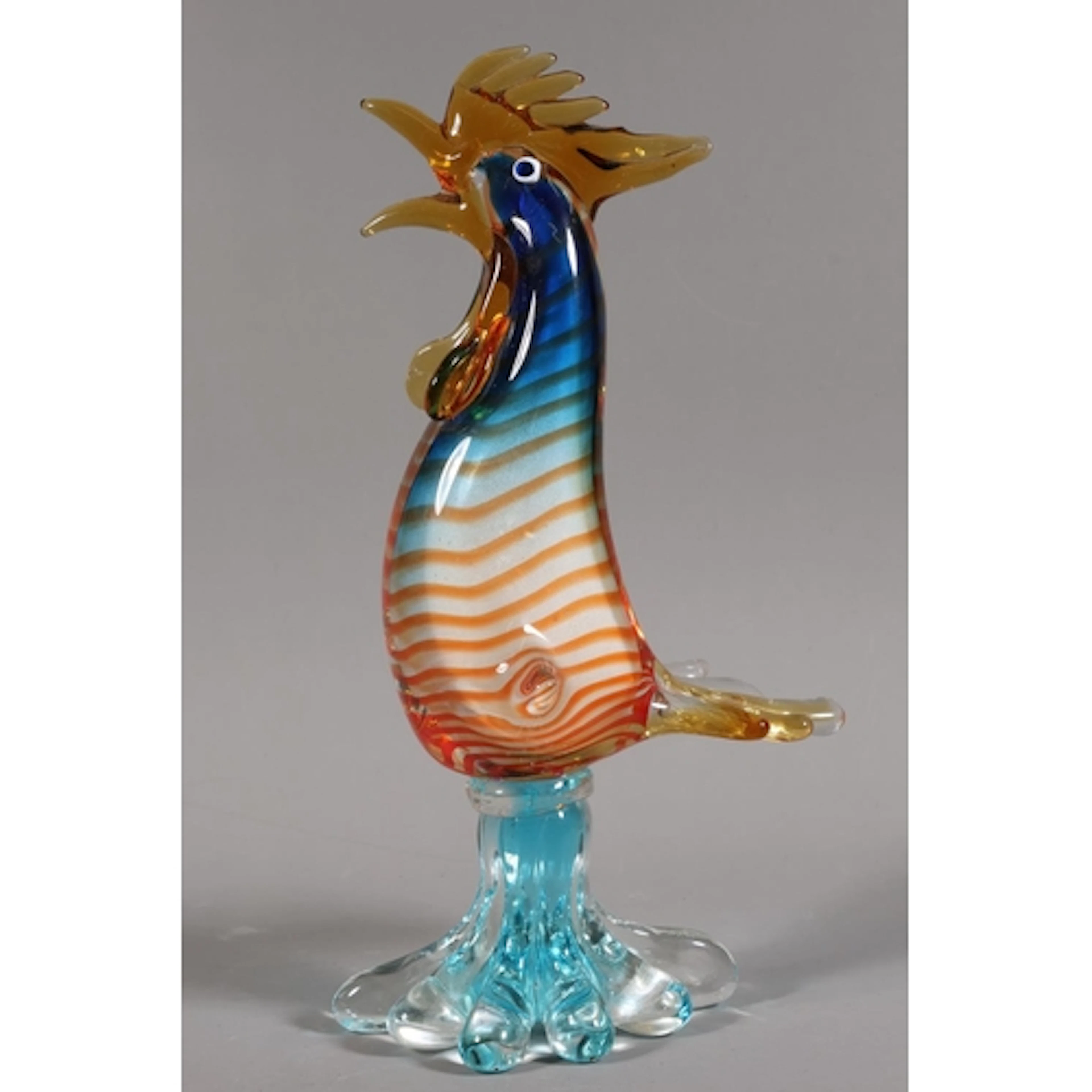 Art Glass Murano style rooster, 30cm tall