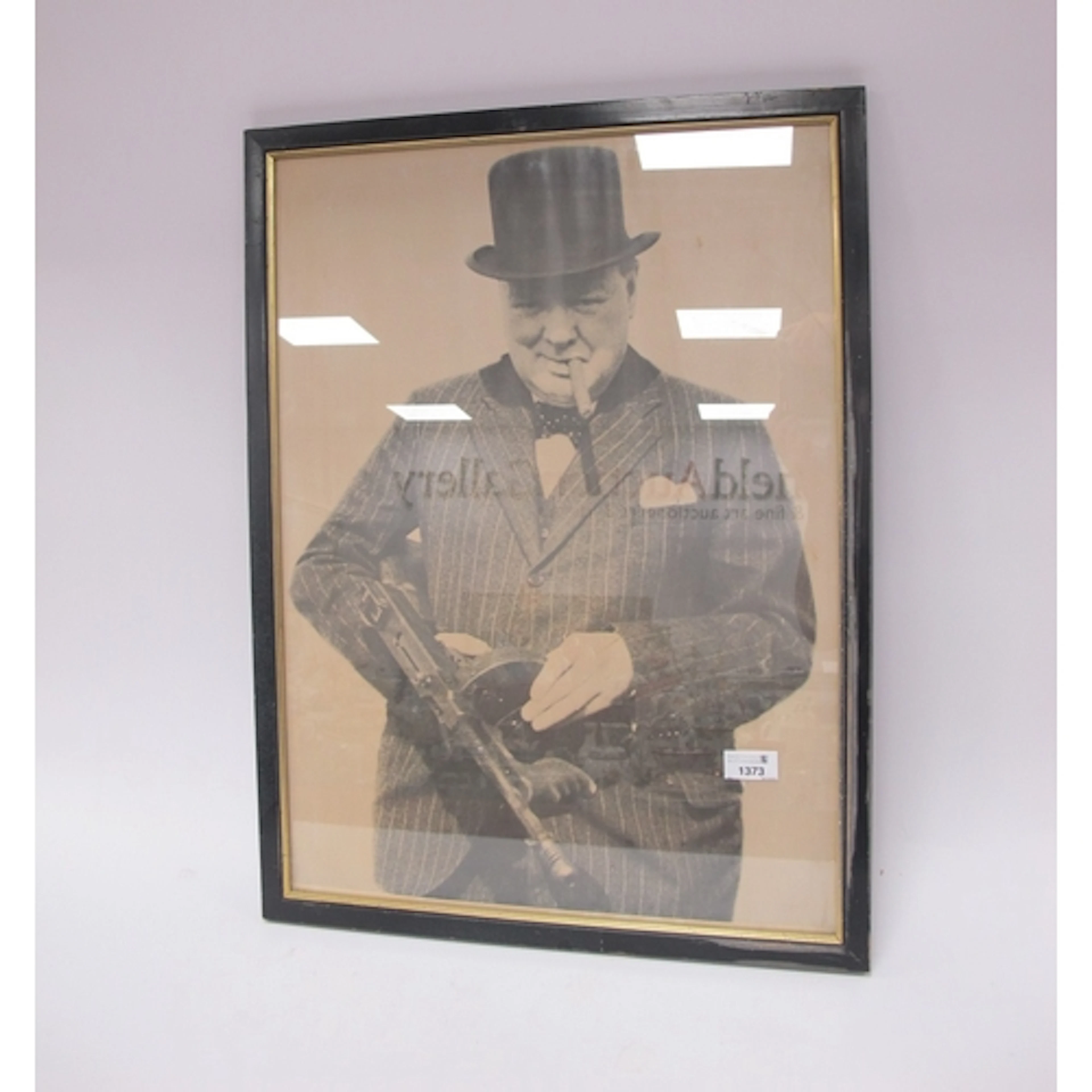 A Mid 1900s Post War Print Showing Winston Churchill Dressed...