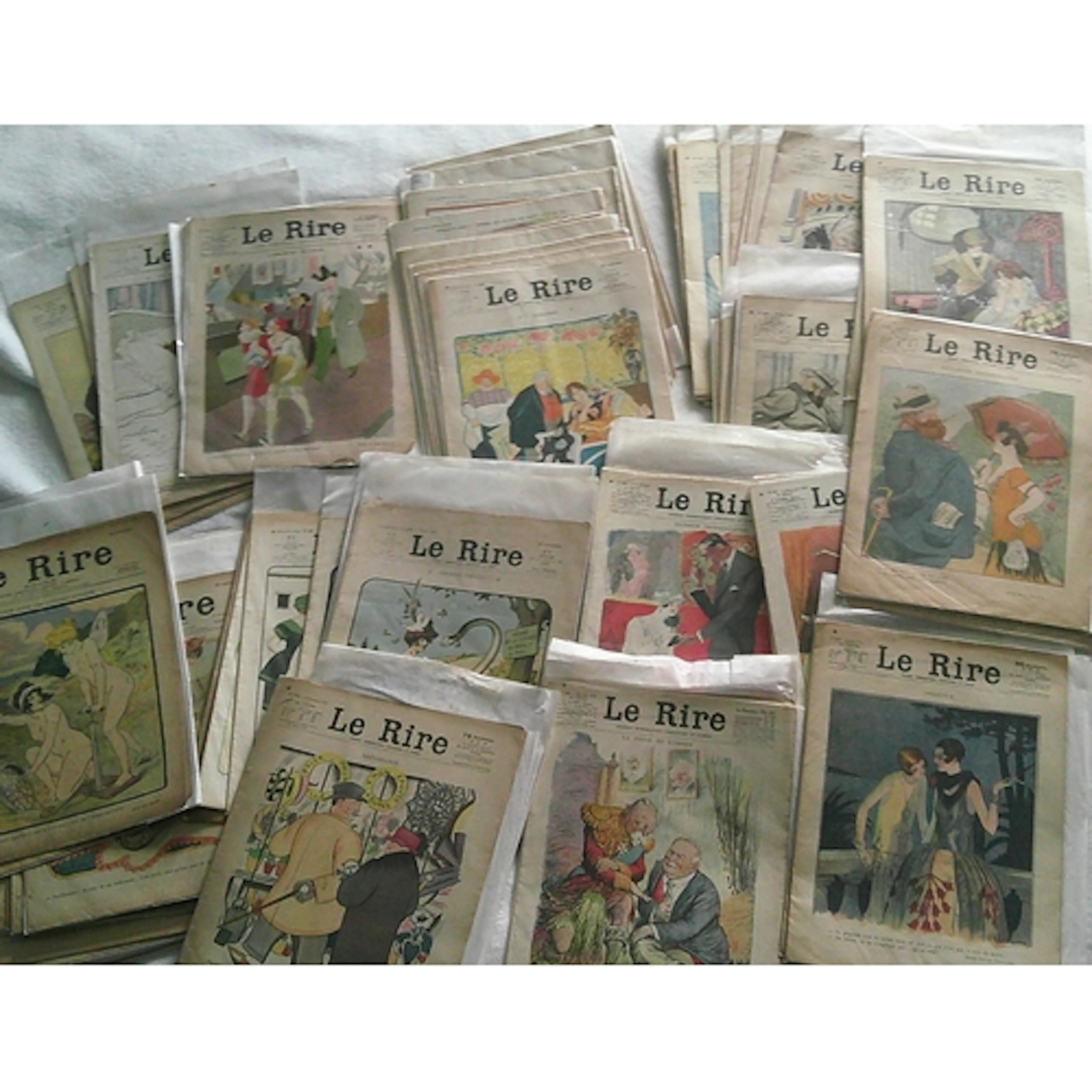 Collection over 100 Le Rire French Satirical magazine publis...