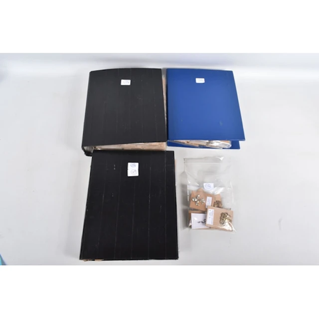 THREE FOLDERS ALONG WITH A SMALL ASSORTMENT OF LOOSE BADGES ...