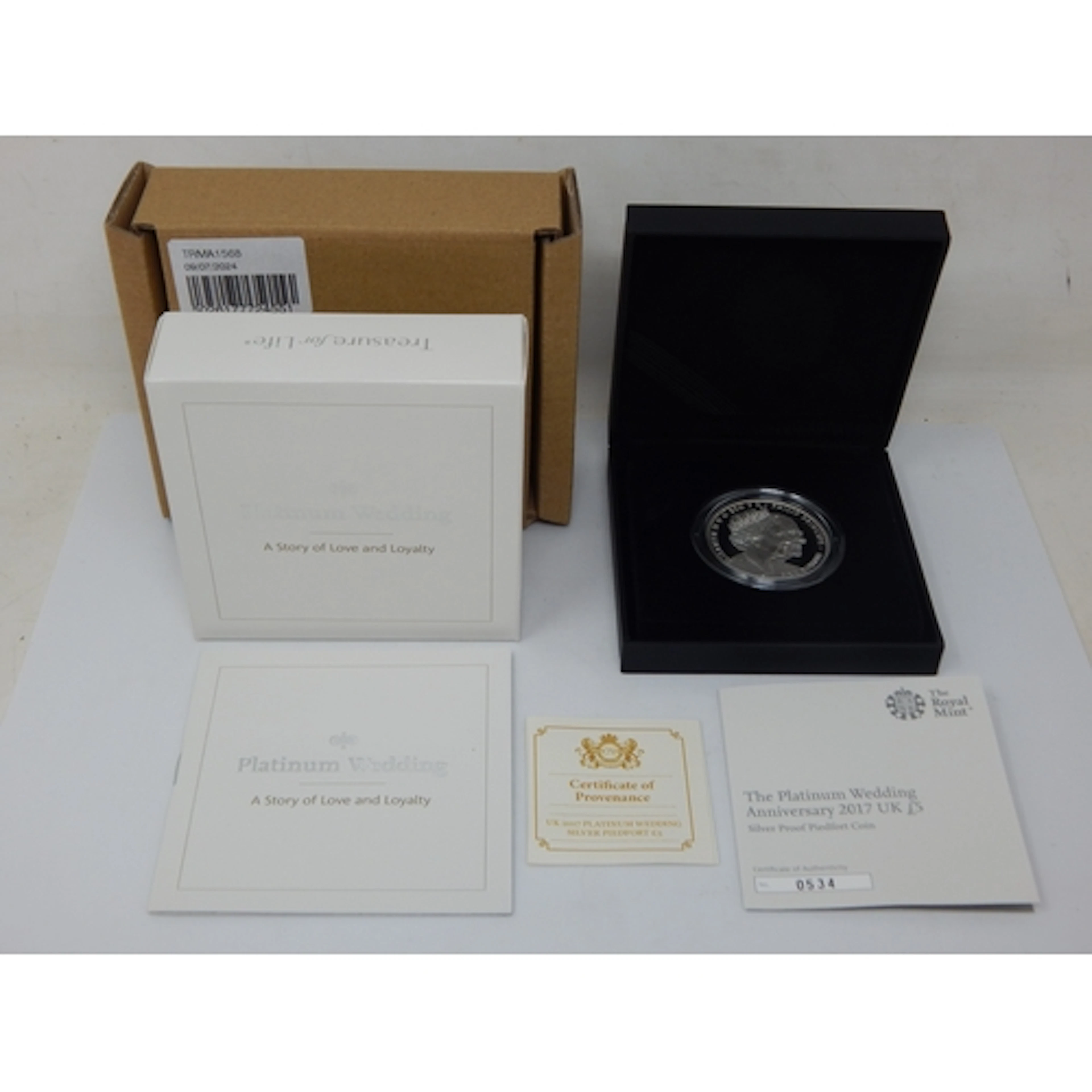 Royal Mint 2017 UK £5 Silver Proof Piedfort Coin 56.56g Comm...