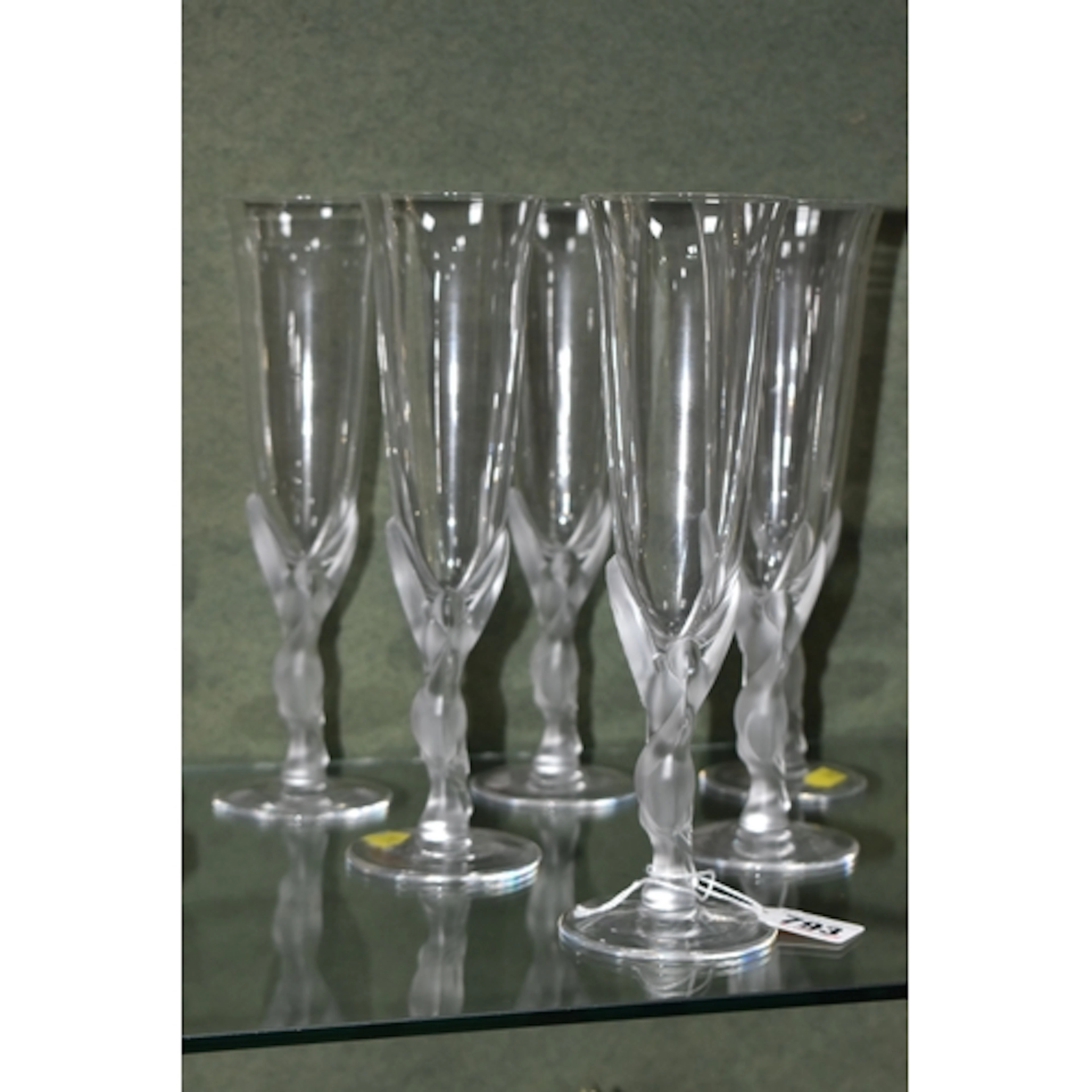 IGOR CARL FABERGÉ FOR FRANKLIN MINT: SIX CHAMPAGNE FLUTES, e...