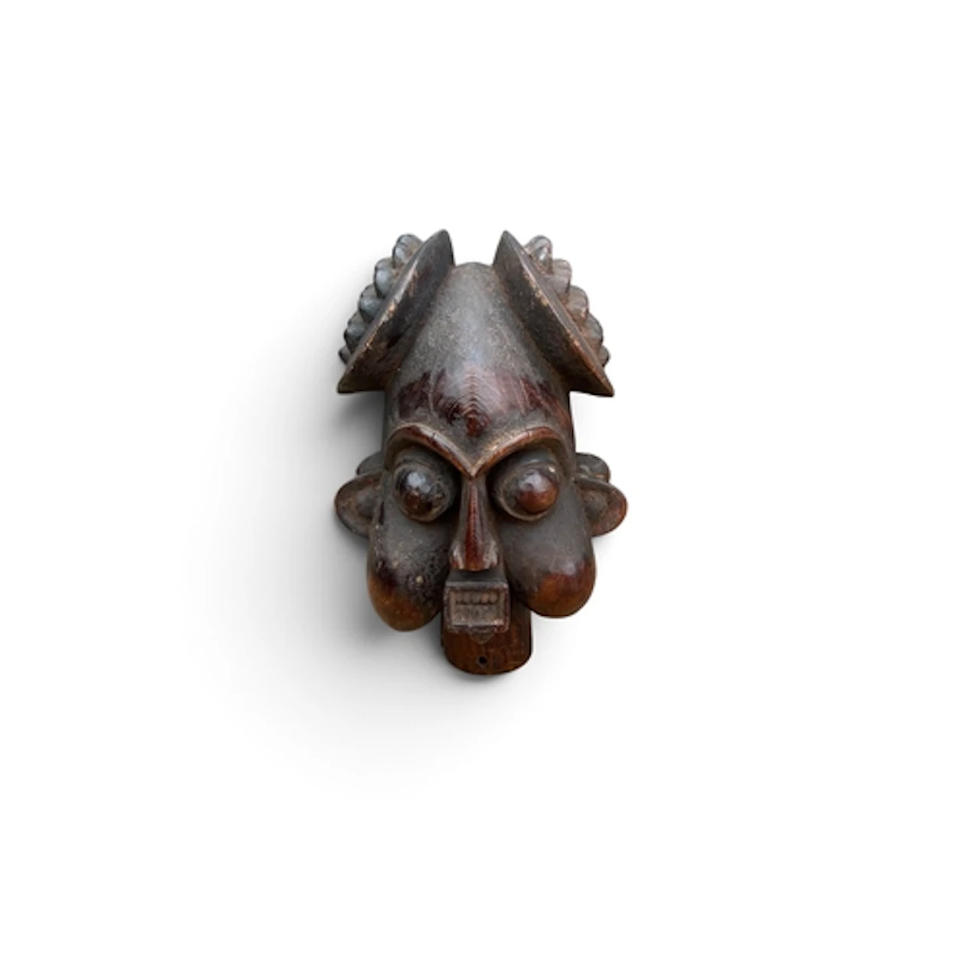 A BAMOUN JANUS MASK FROM CAMEROON 43cm H