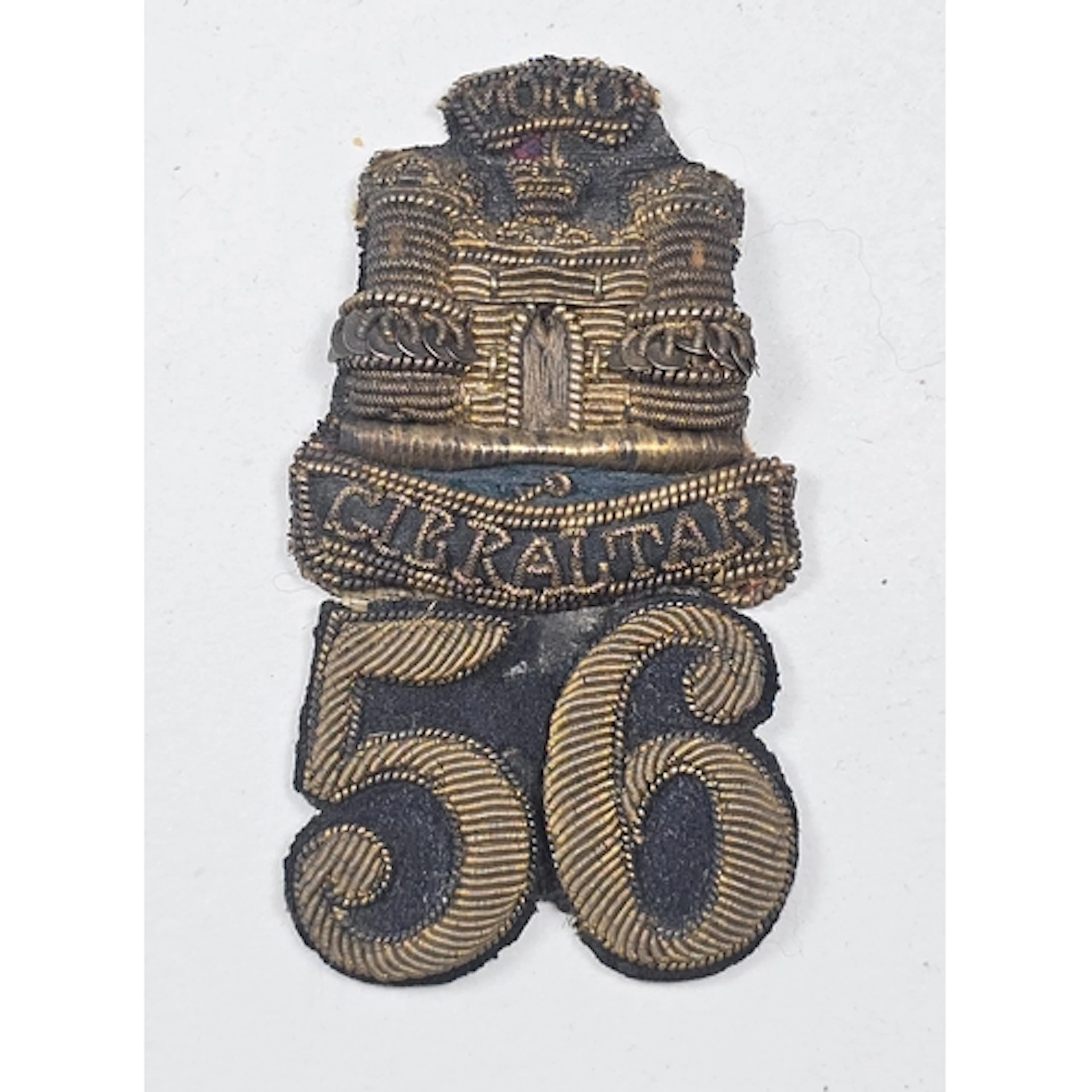 The 56th (West Essex) Regiment. An officer’s forage cap badg...