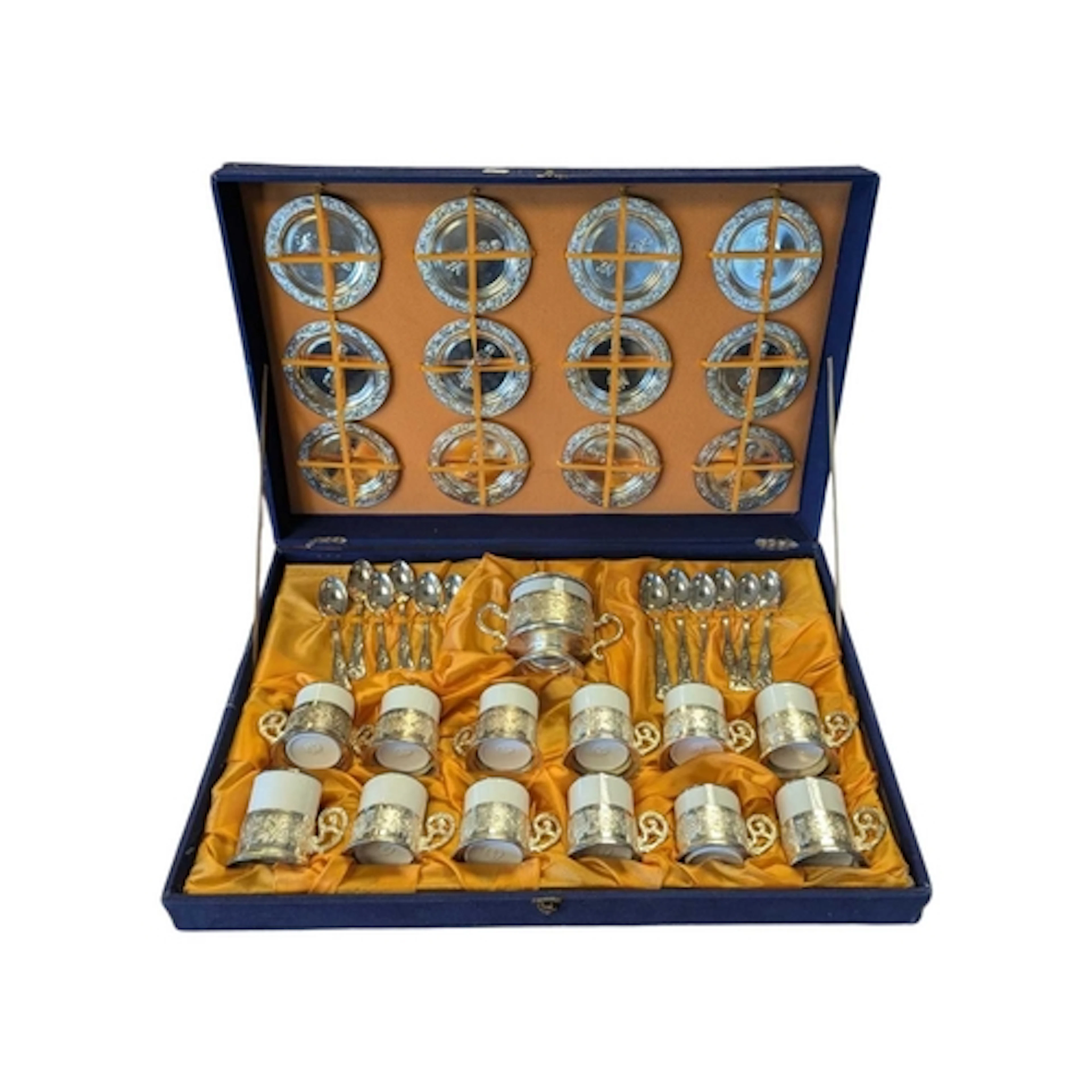A vintage mid 20th century Italian Monopoli silver plated de...
