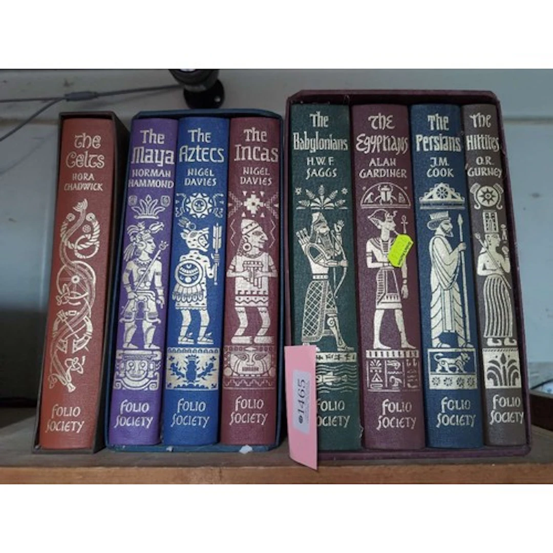 A collection of Folio Society books, including "The Celts", ...