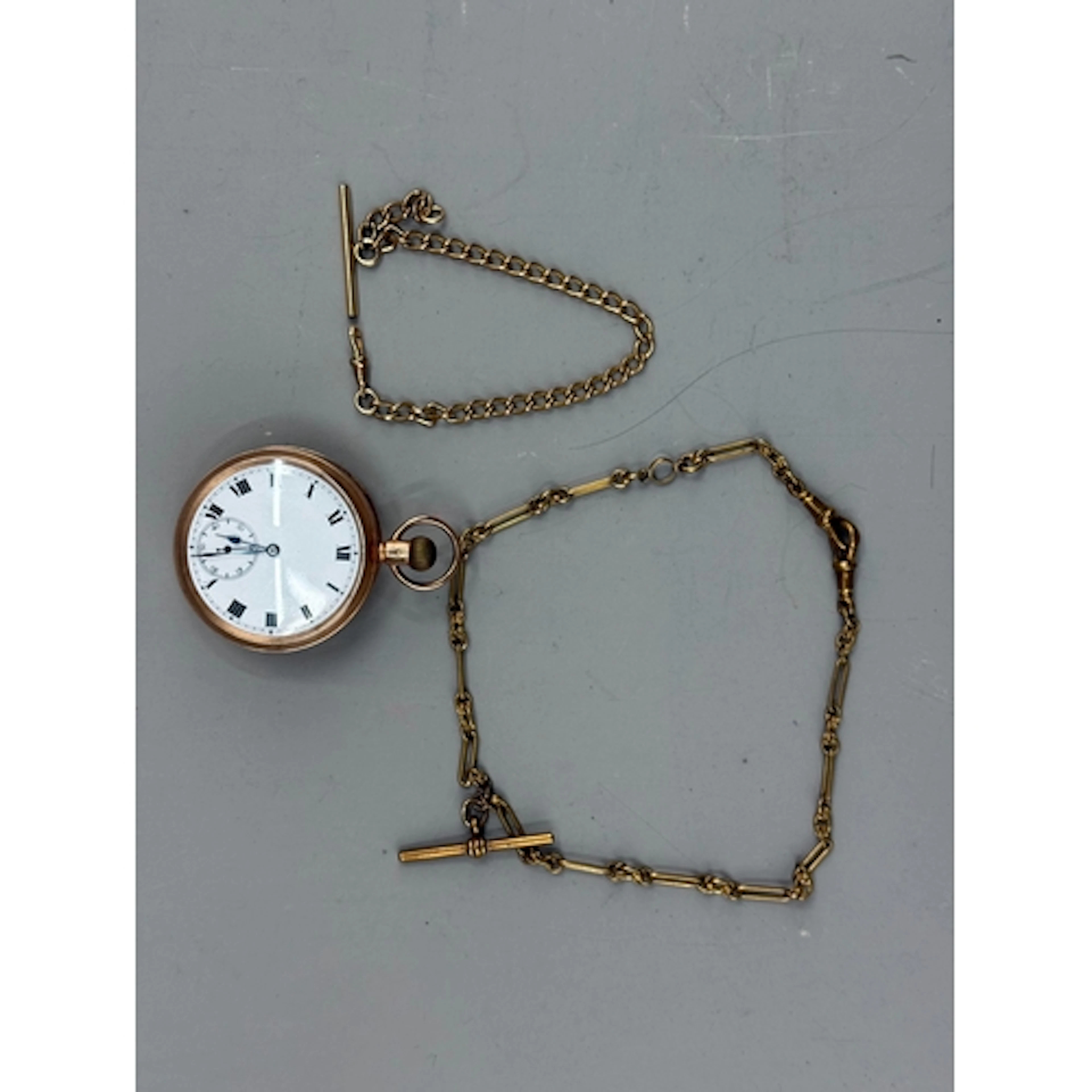 Watches: a 9ct gold cased open faced pocket watch, Birmingha...