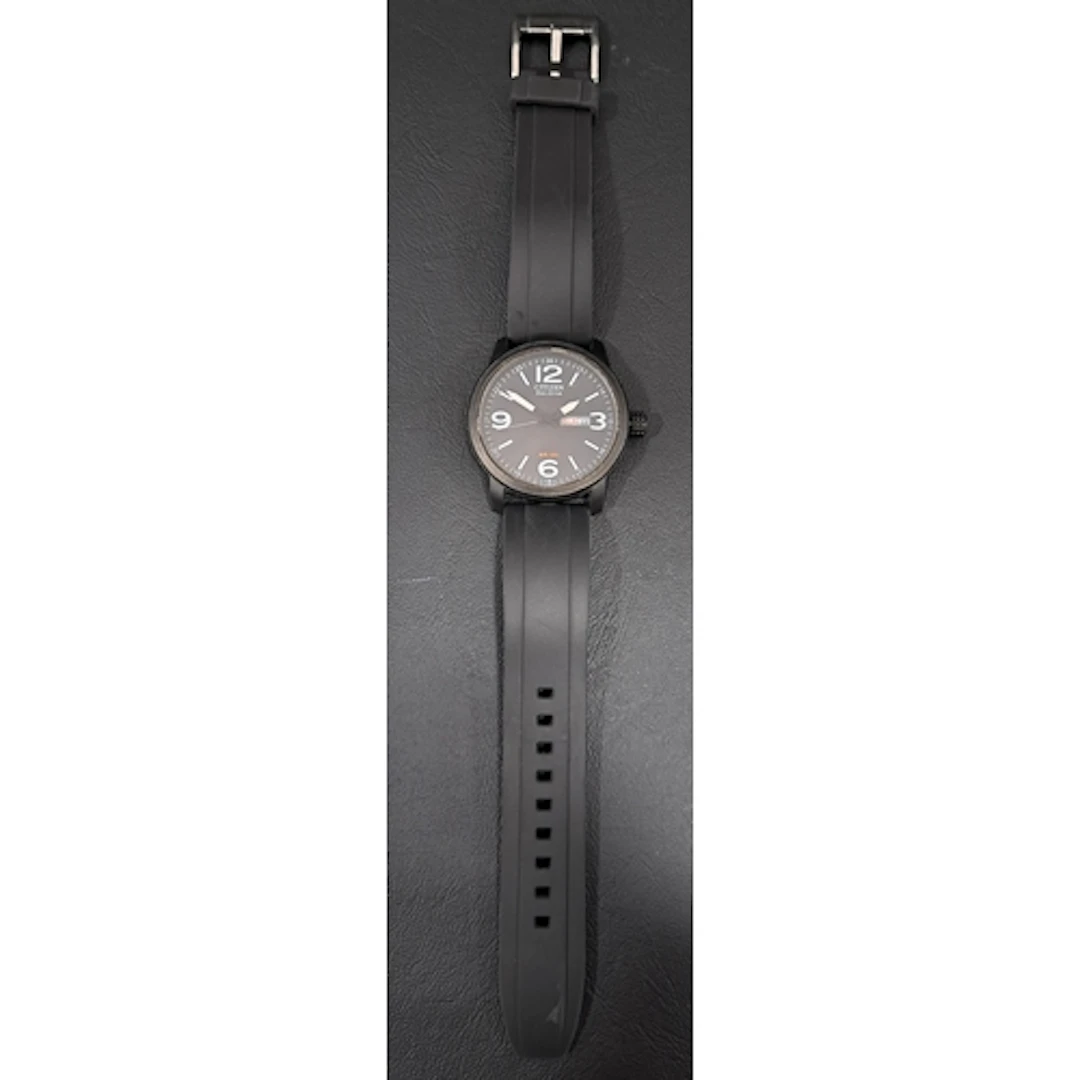 GENTLEMEN'S CITIZEN ECO-DRIVE WRISTWATCH the black dial with...