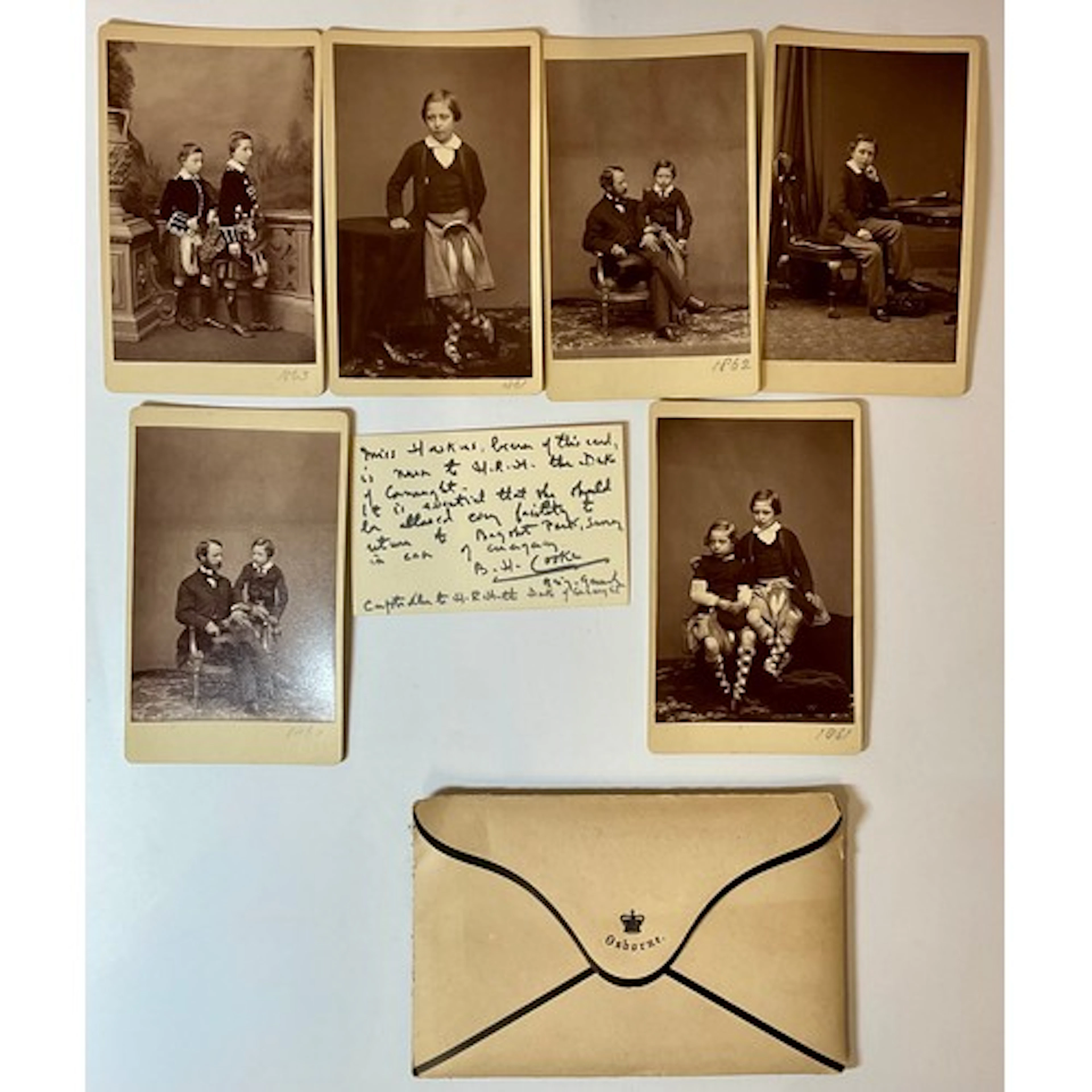 Royal Interest - A set of six 19th century cartes des visite...