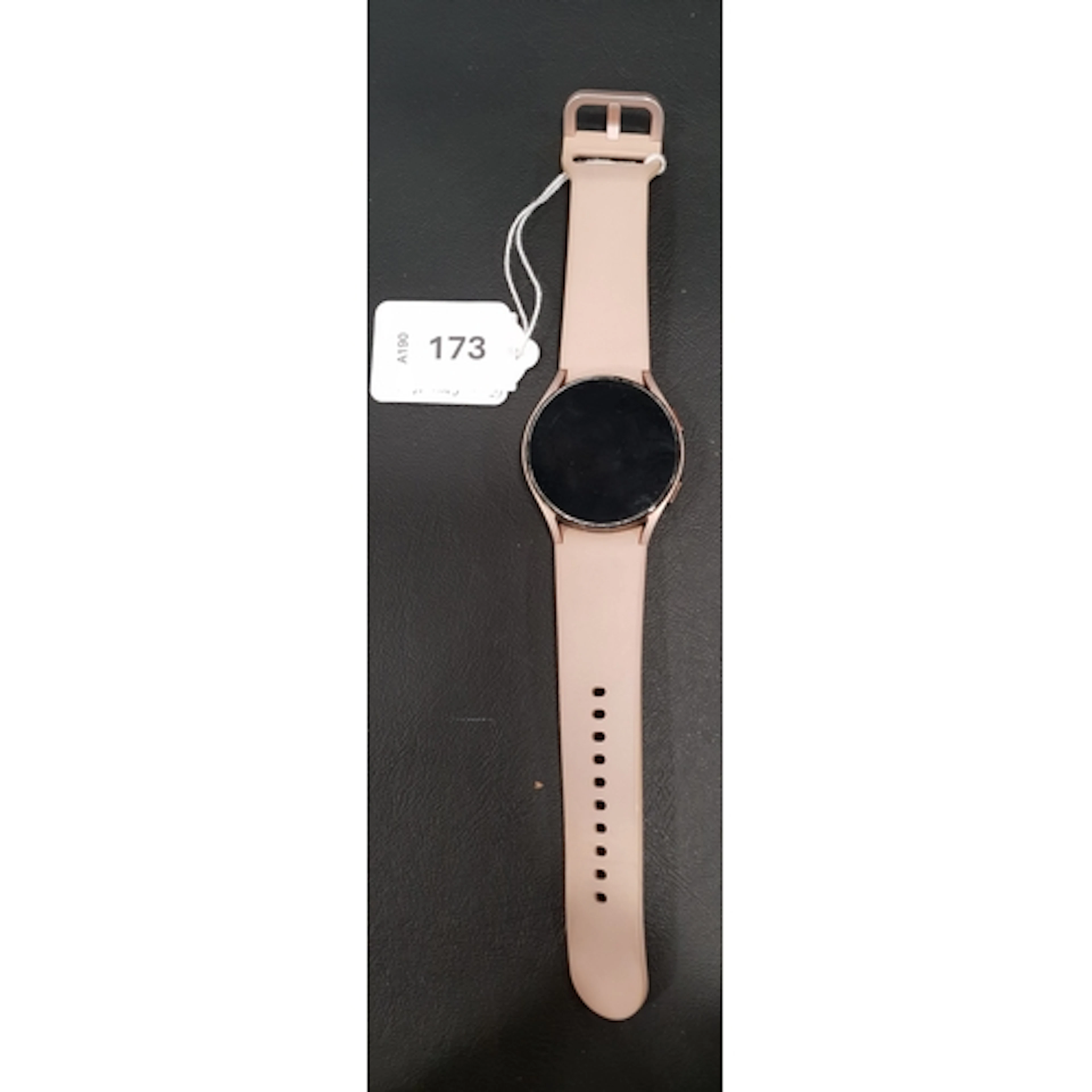 SAMSUNG GALAXY WATCH 4 model SM-R860. S/N:RFAR733B7JX. wiped...