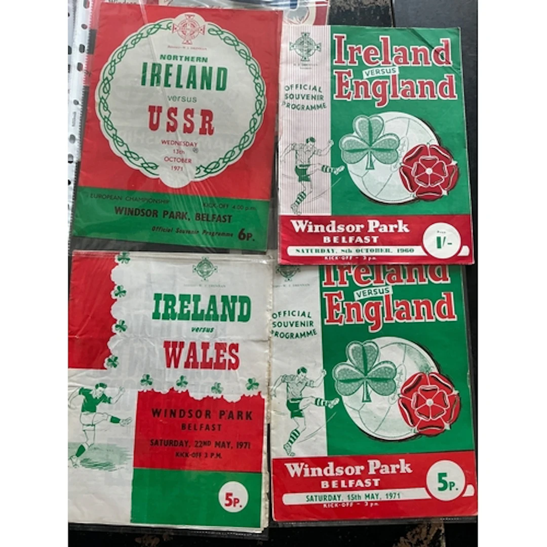 Northern Ireland Home Football Programmes: six from the 50s ...