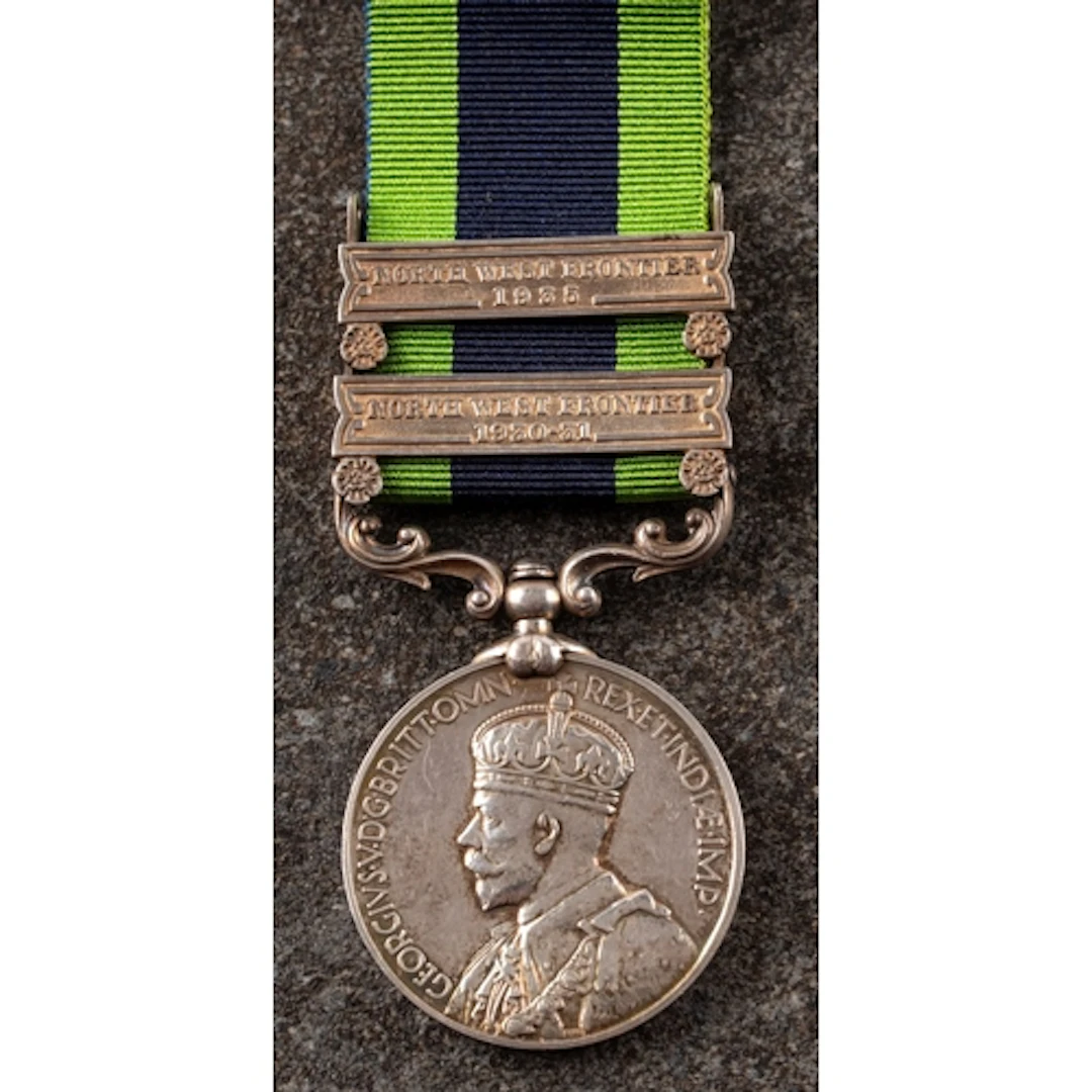 A KGV India General Service Medal with North West Frontier 1...