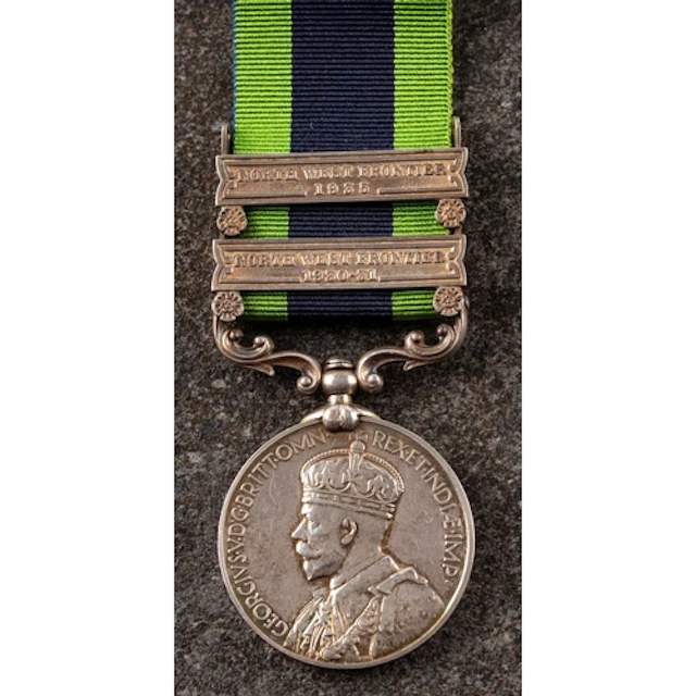 A KGV India General Service Medal with North West Frontier 1...