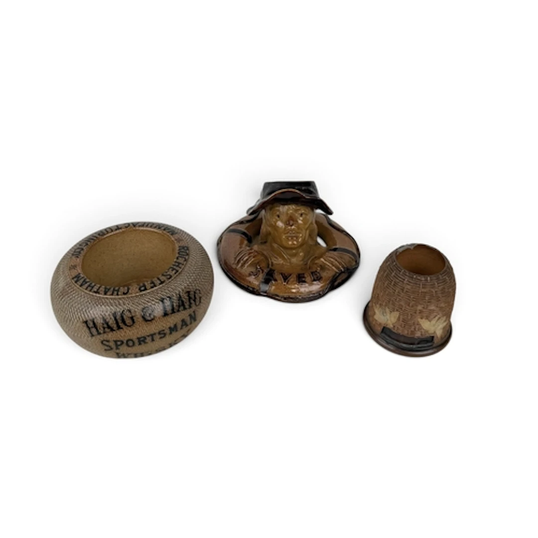 A DOULTON LAMBETH SALT-GLAZED STONEWARE MATCH STAND, 1894 In...