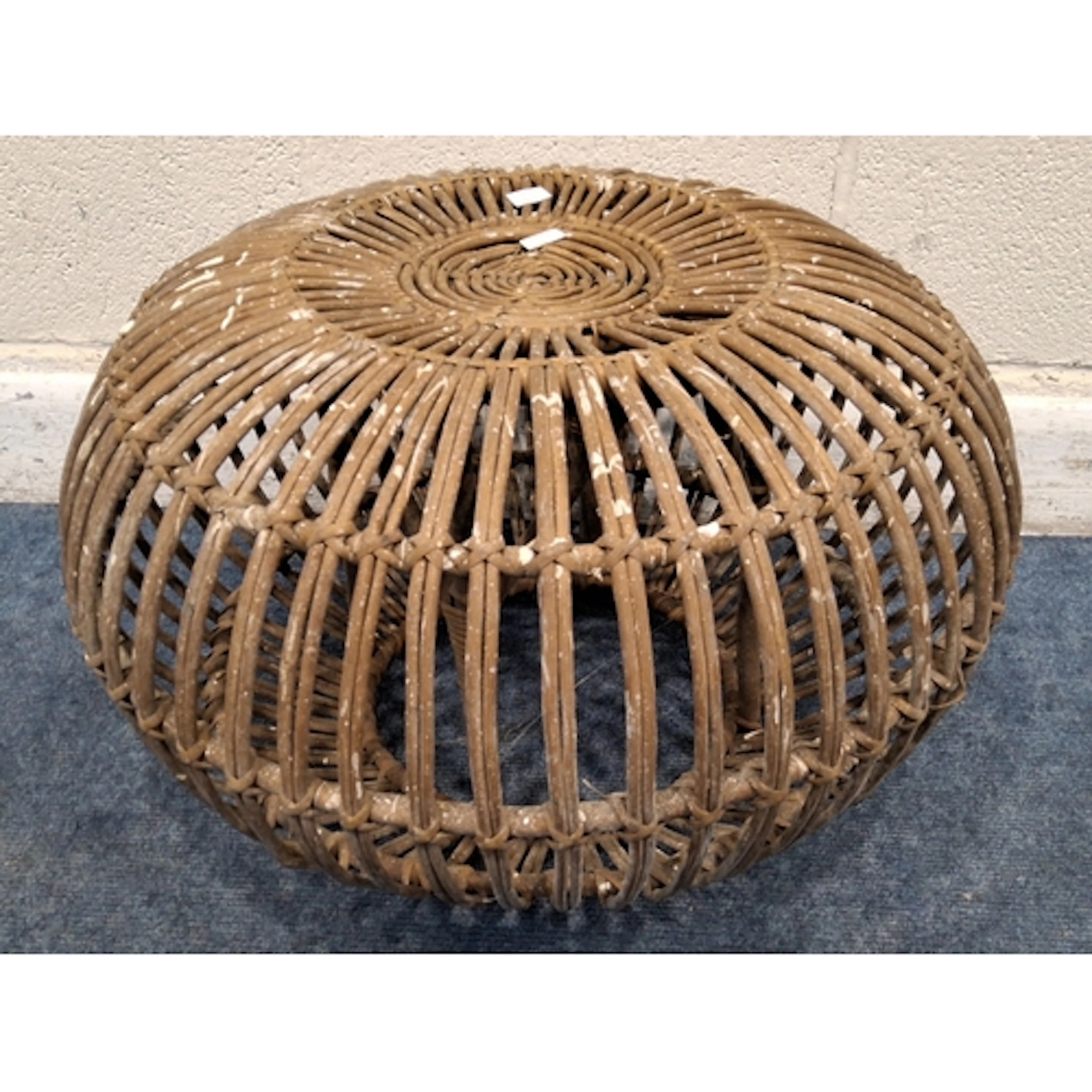 FRANCO ALBINI, 1960'S RATTAN LOBSTER POT STOOL (approximate...