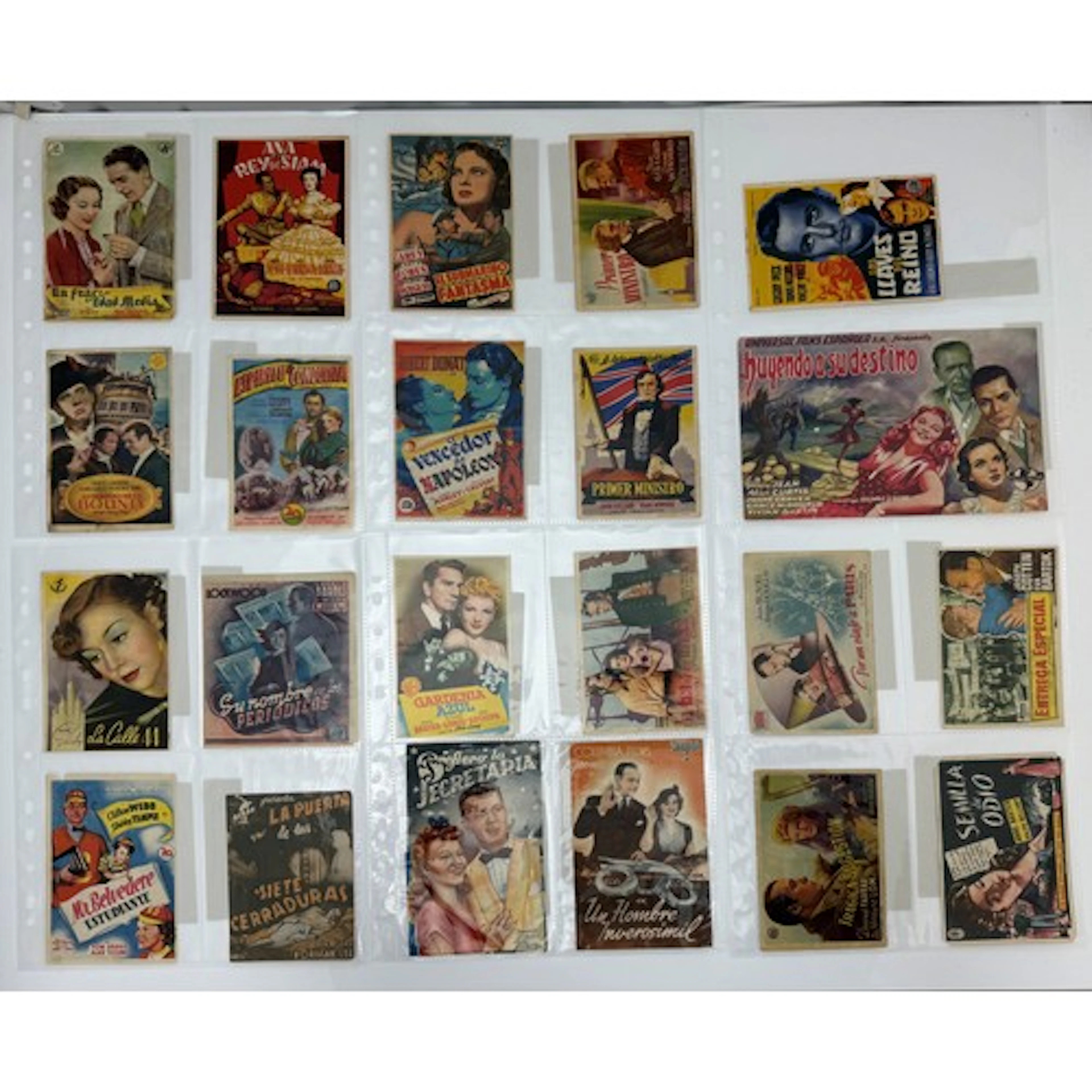 Hollywood Golden Age movie heralds collection from Spain, 19...