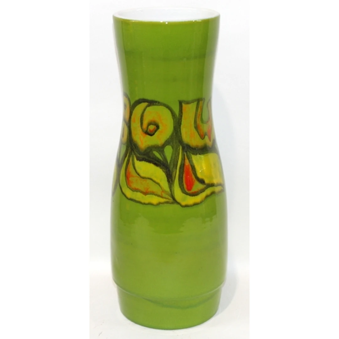 Poole Pottery shape 85 Delphis green stickstand 16" high dec...