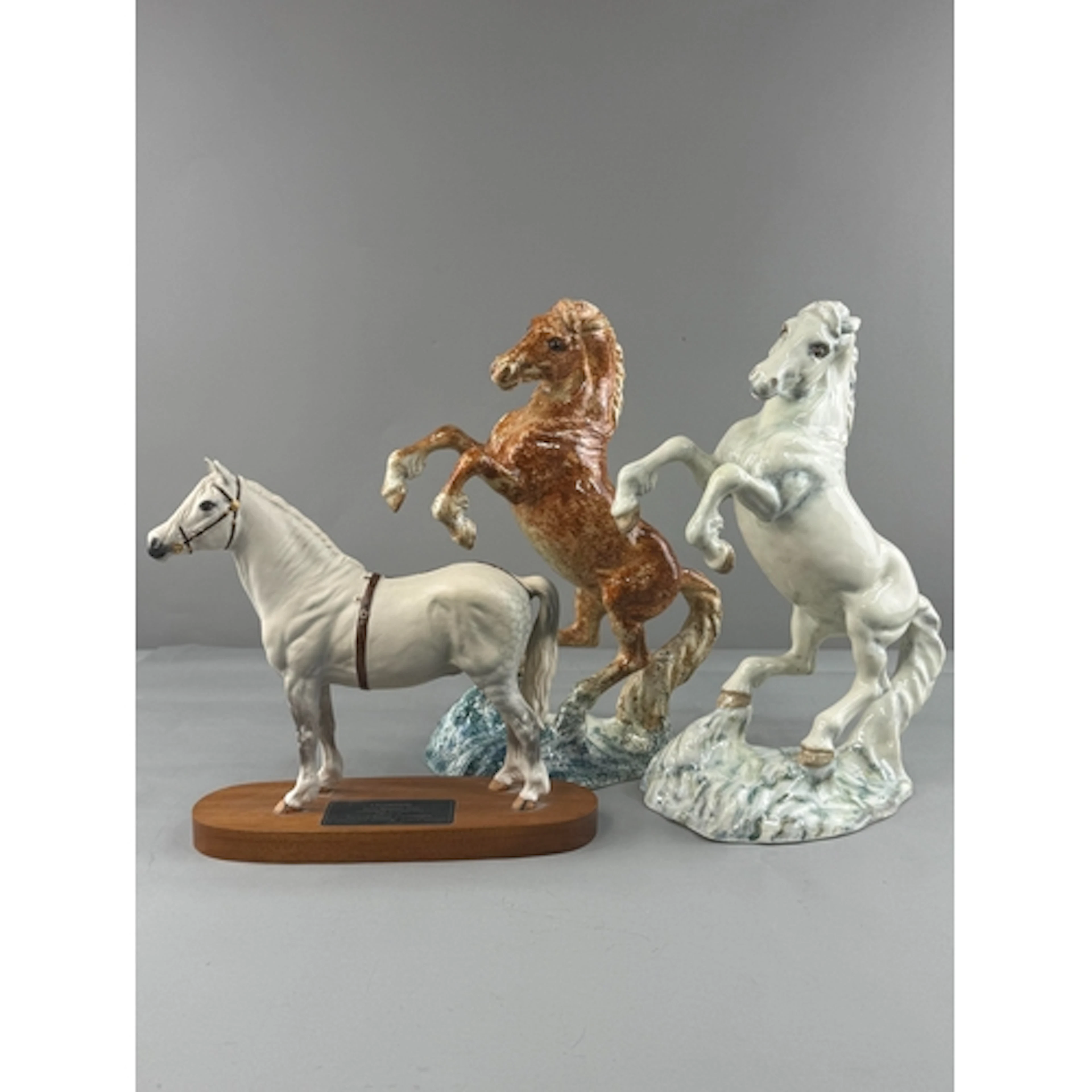 Ceramics: a rearing horse by Goldsheider with Myott Son &amp...