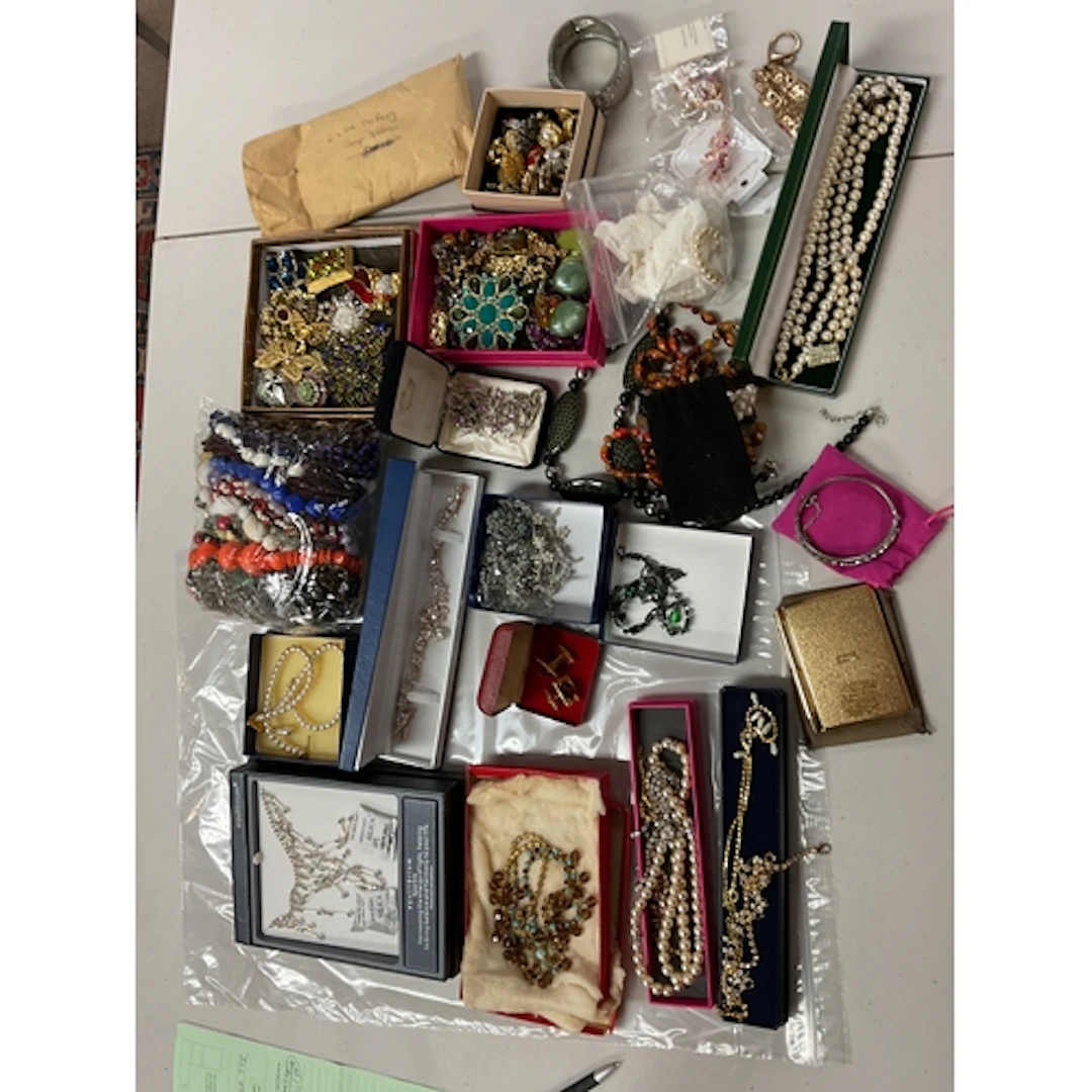 Qty boxed vintage dress jewellery clip on earrings etc.