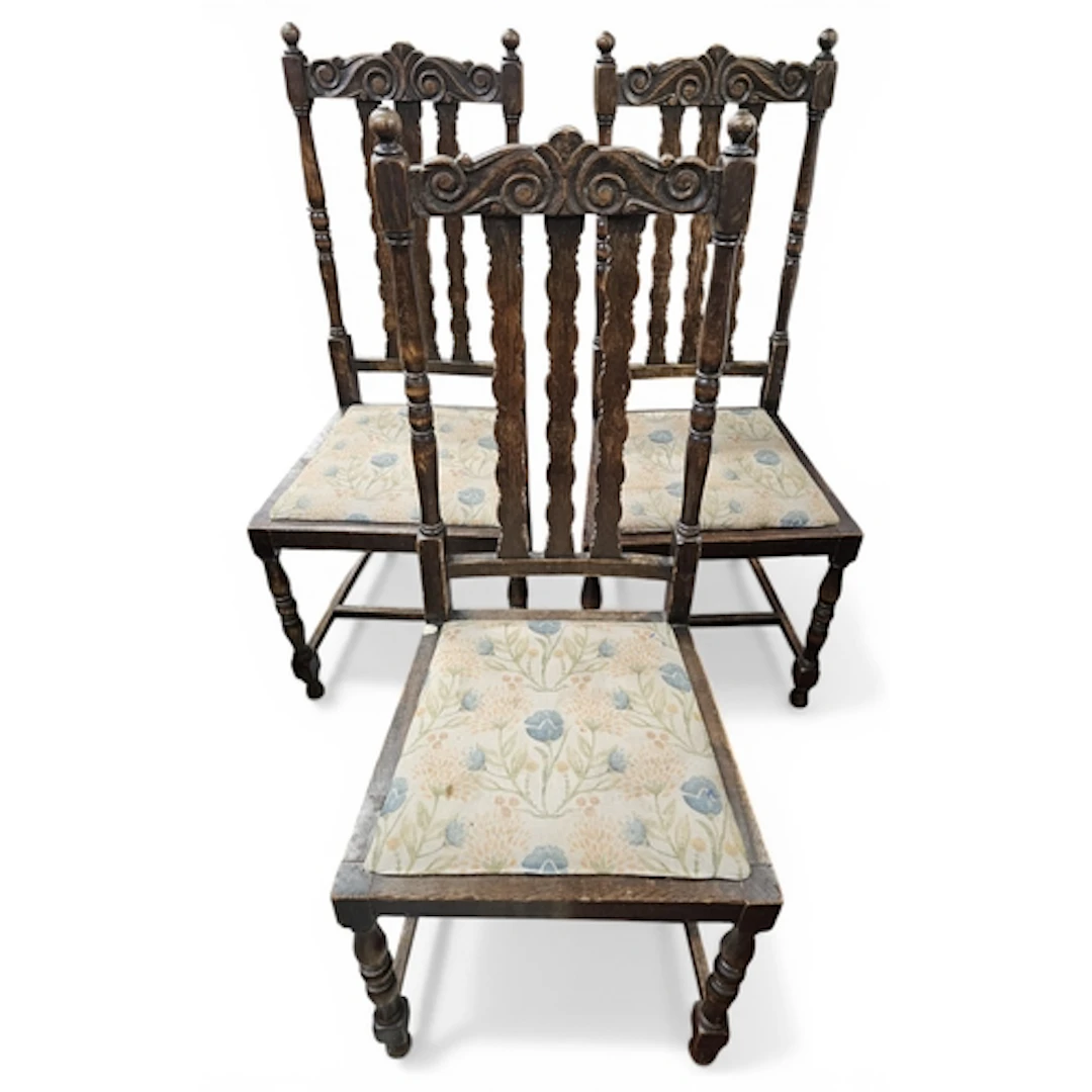 A pair of late 19th early 20th Century Hall Chairs with cane...