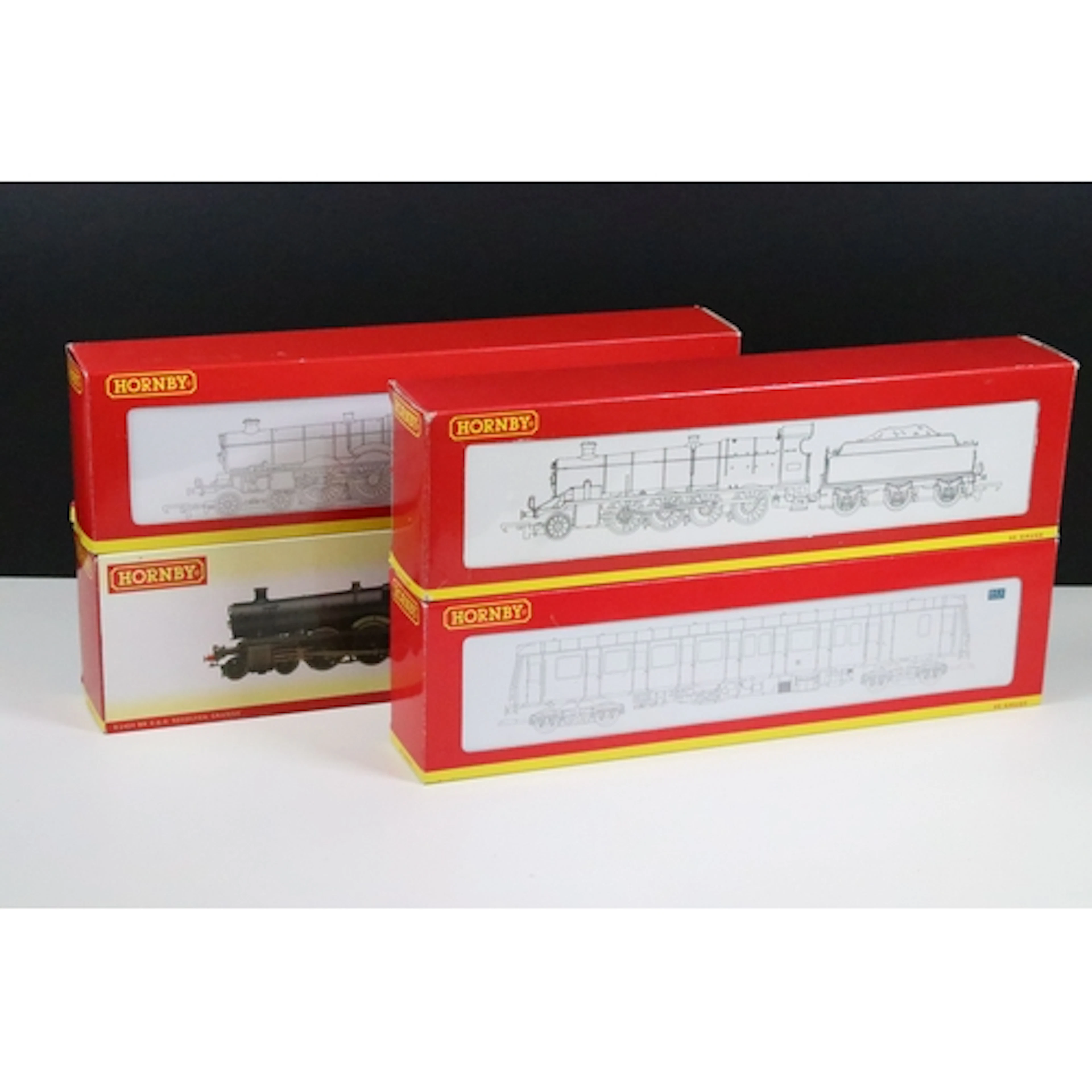 Four boxed Hornby OO gauge locomotives to include R2404 BR L...