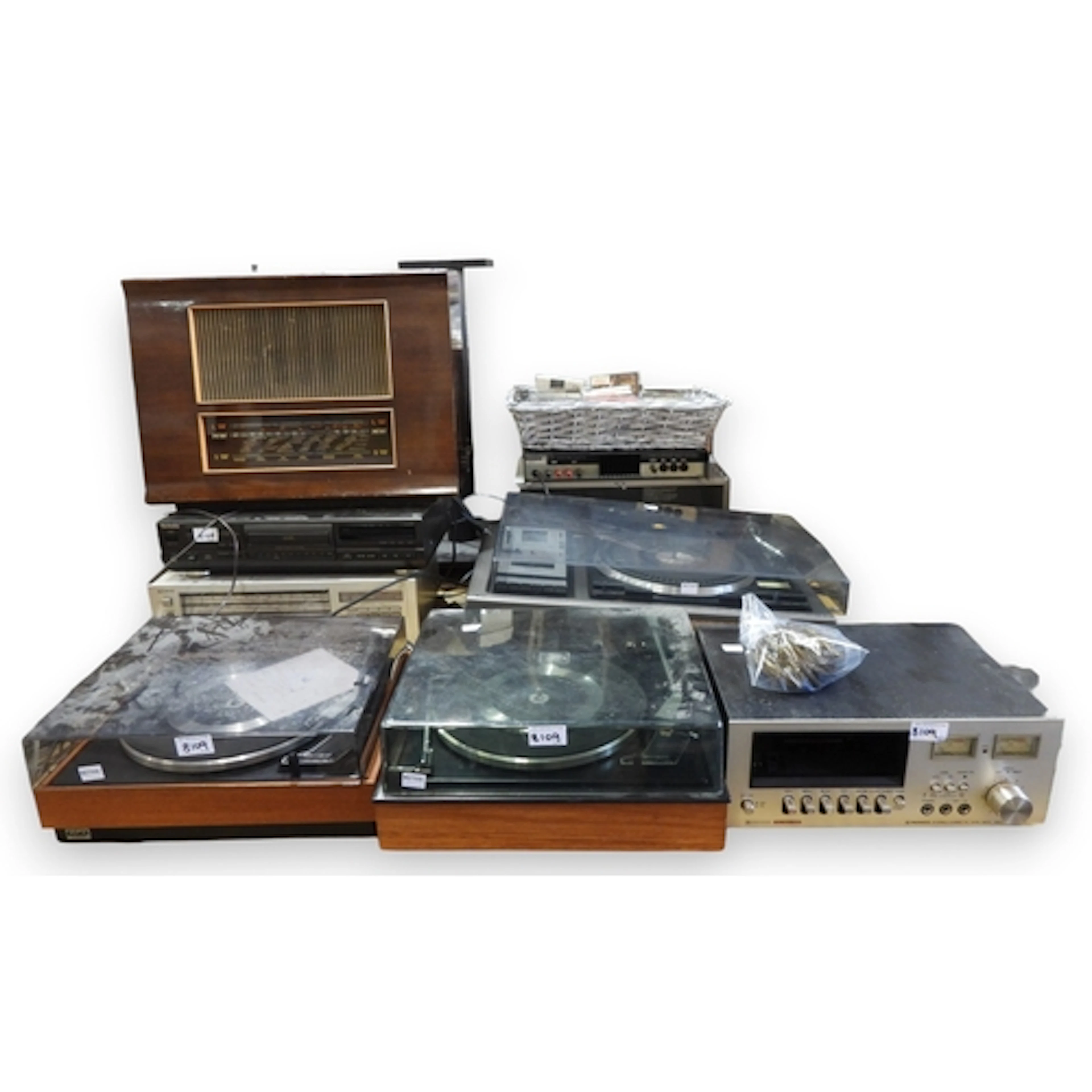 Audio equipment to include two Garrard SP 25 turntables, a s...