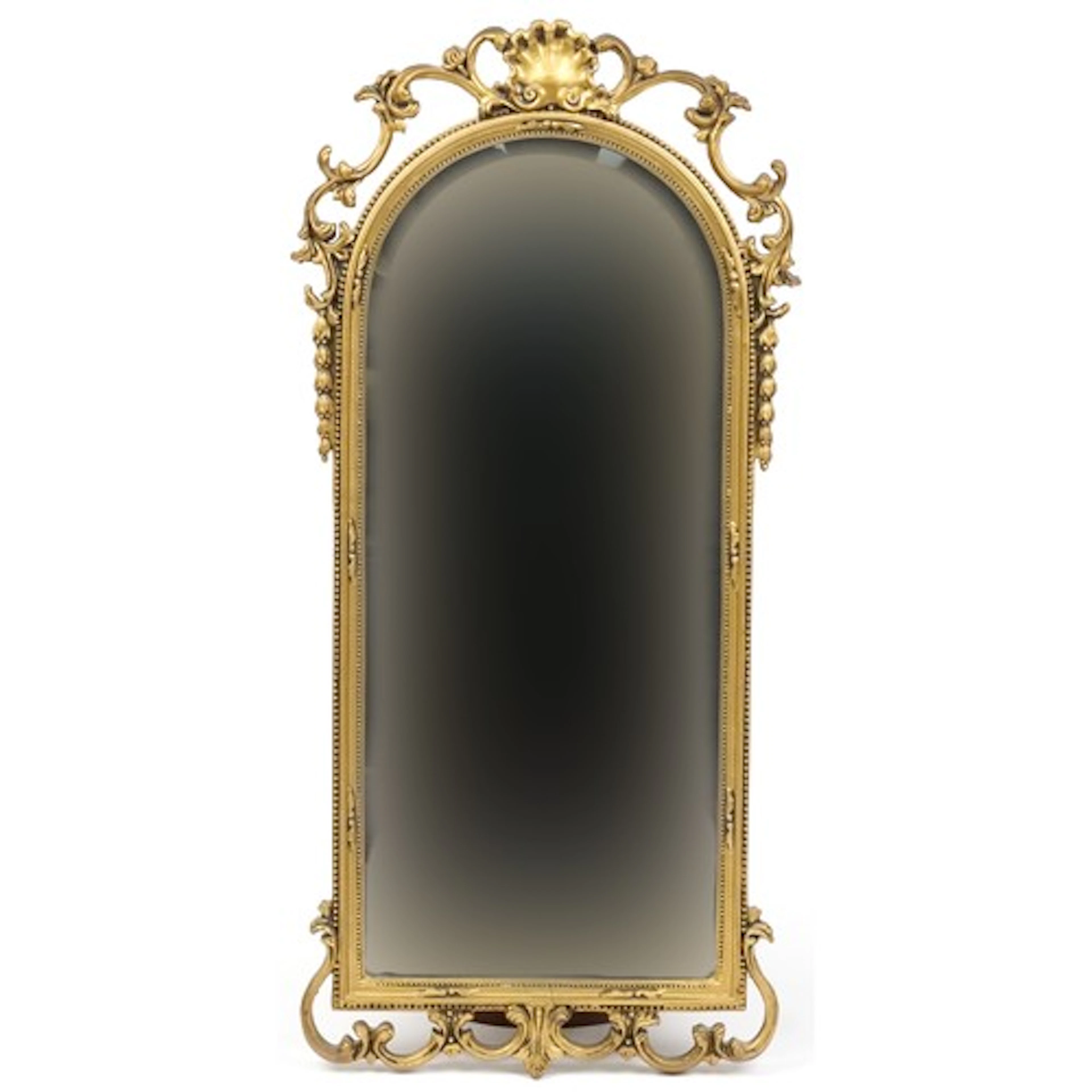 Rococo style gilt wall mirror with bevelled glass, 83cm high...