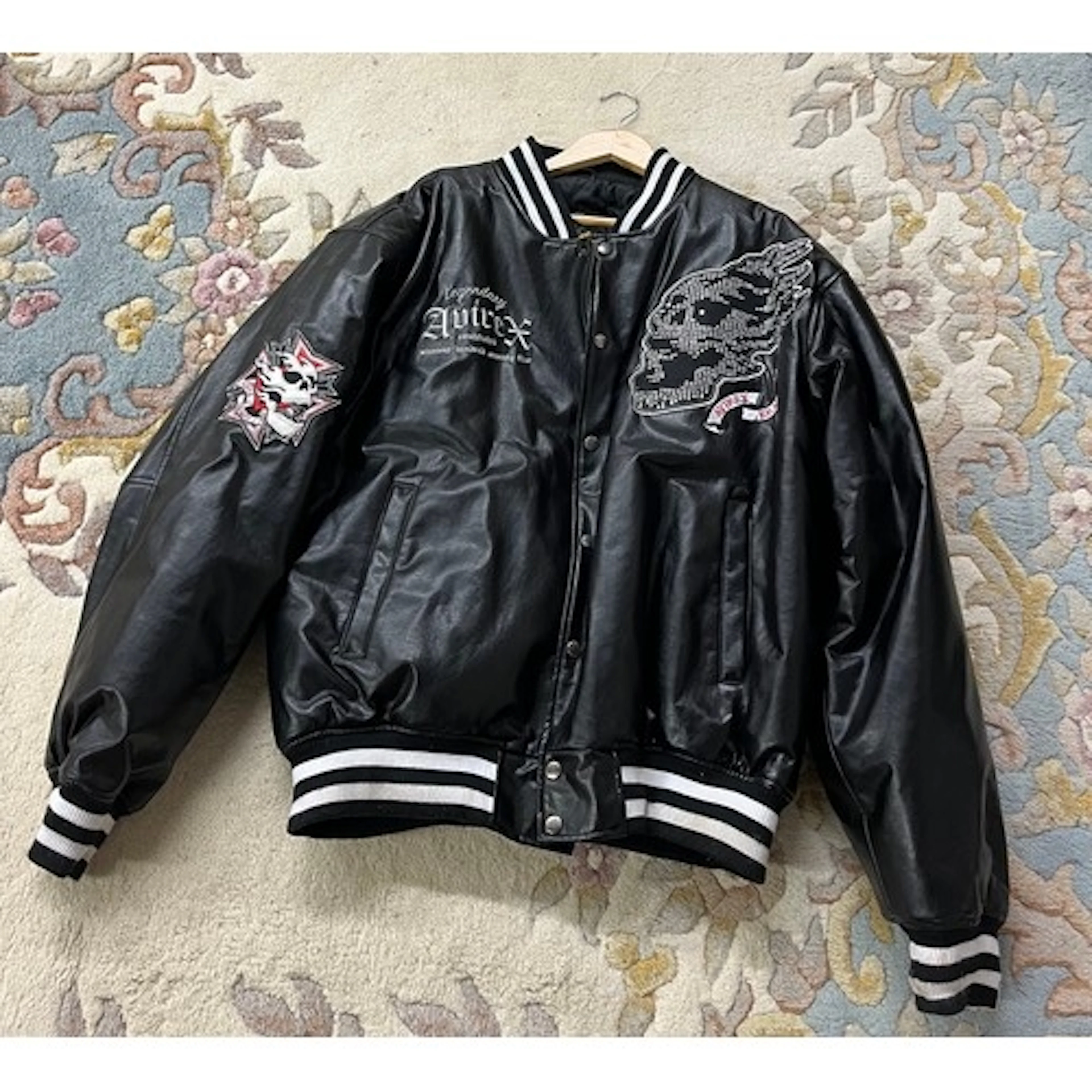 Avirex faux leather jacket, size L.
