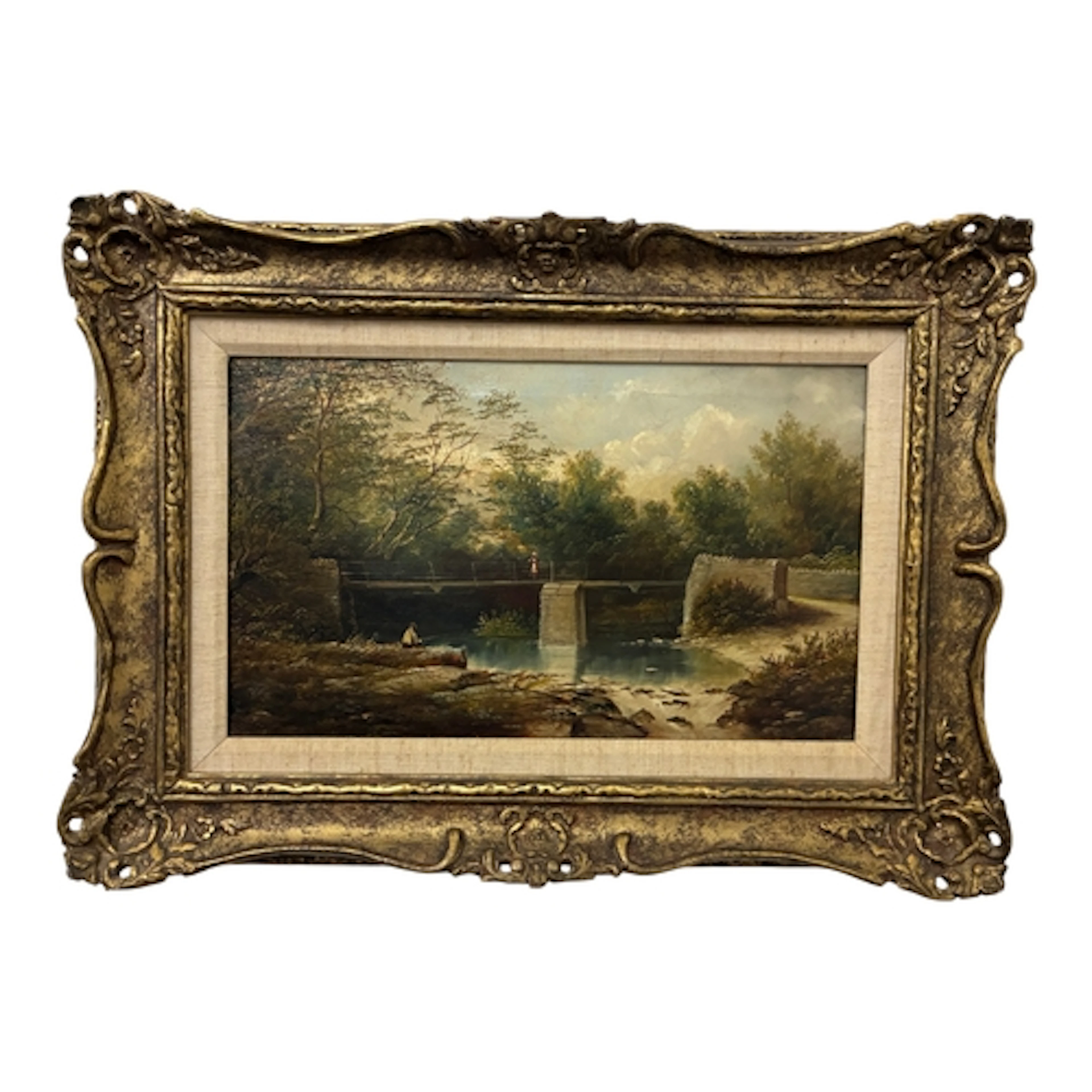 Henry Harris (1852-1926) - Snuff Mill Bridge, Bristol, oil o...