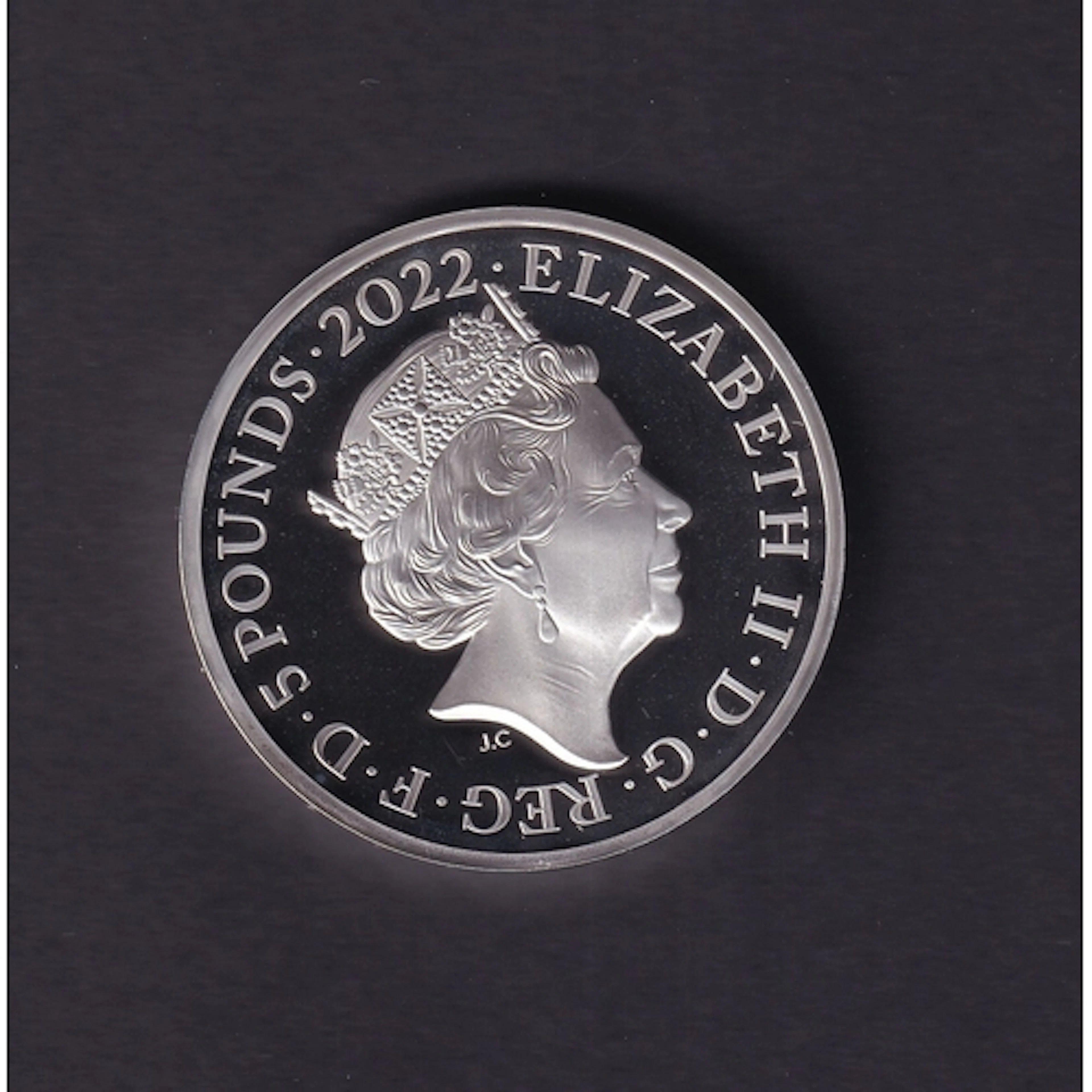 2022 UK Queen Elizabeth II silver proof £5 coin, The 40th Bi...